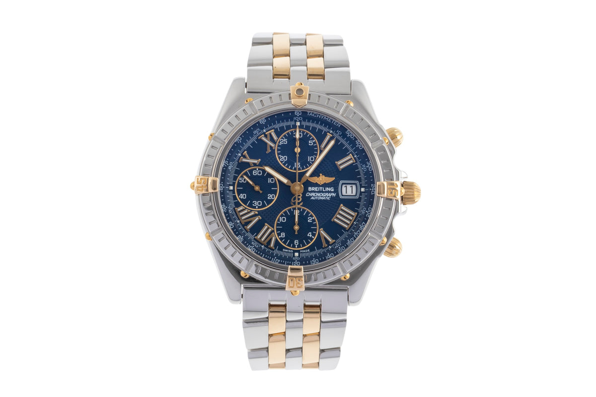 Breitling Chronomat chronograph gilt / steel automatic men's watch 81950  [2502052]
