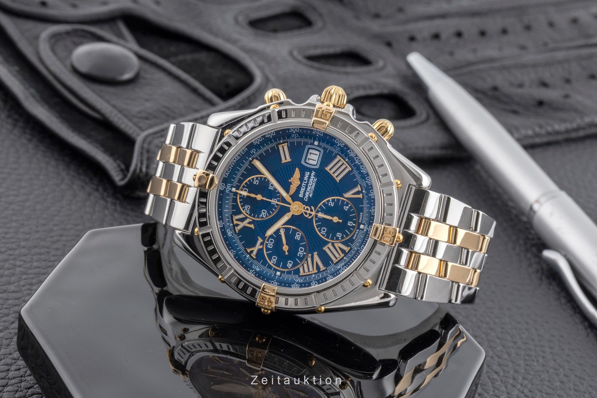 Breitling Chronomat cronografo acciaio / dorato automatismo orologio da uomo 81950  [2502052]