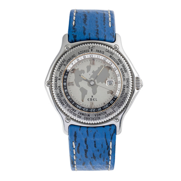 Ebel Voyager GMT World Timer Automatik Stahl Datum Herrenuhr Ref. 9124913  [2502073]