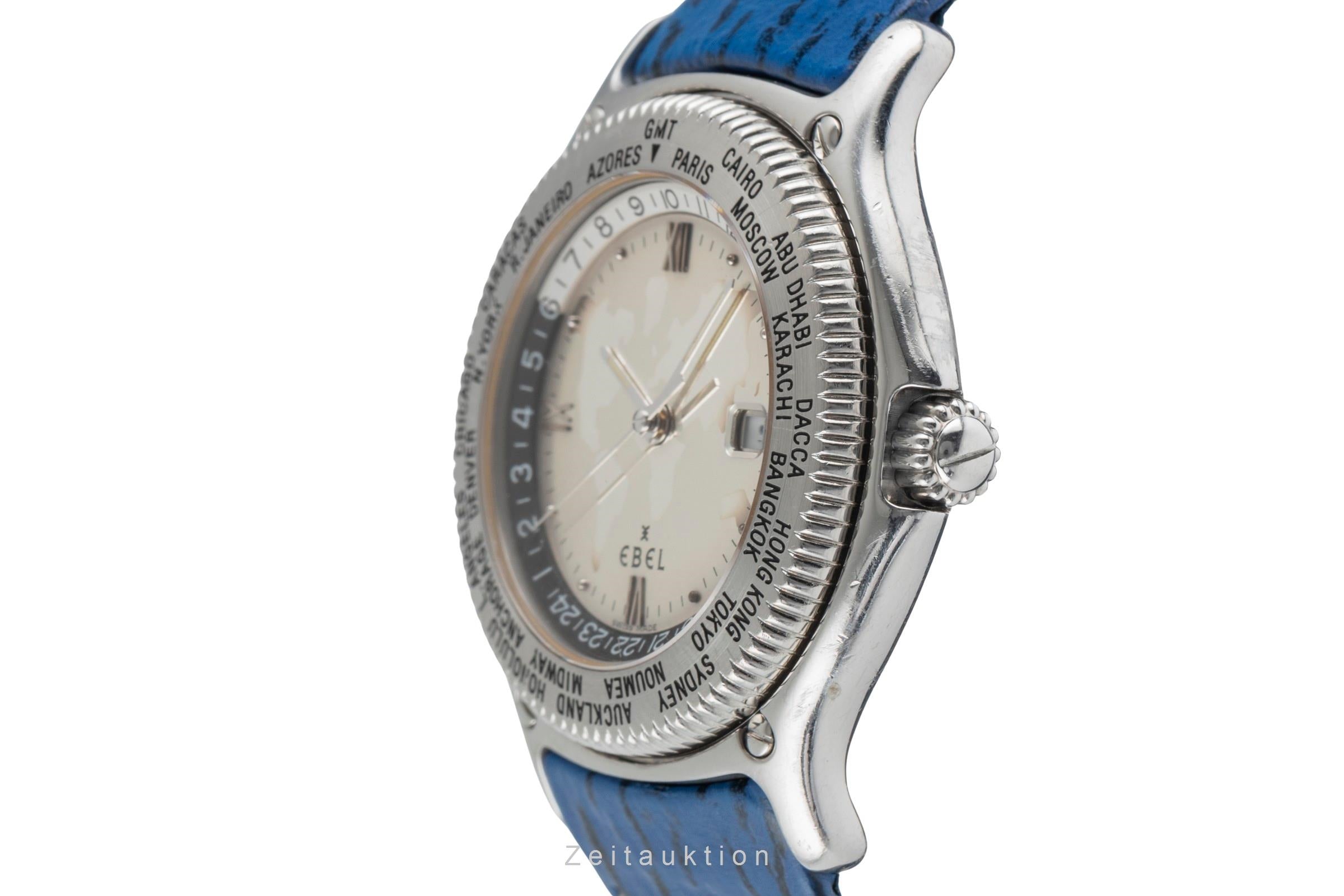 Ebel Voyager GMT World Timer Automatik Stahl Datum Herrenuhr Ref. 9124913  [2502073]