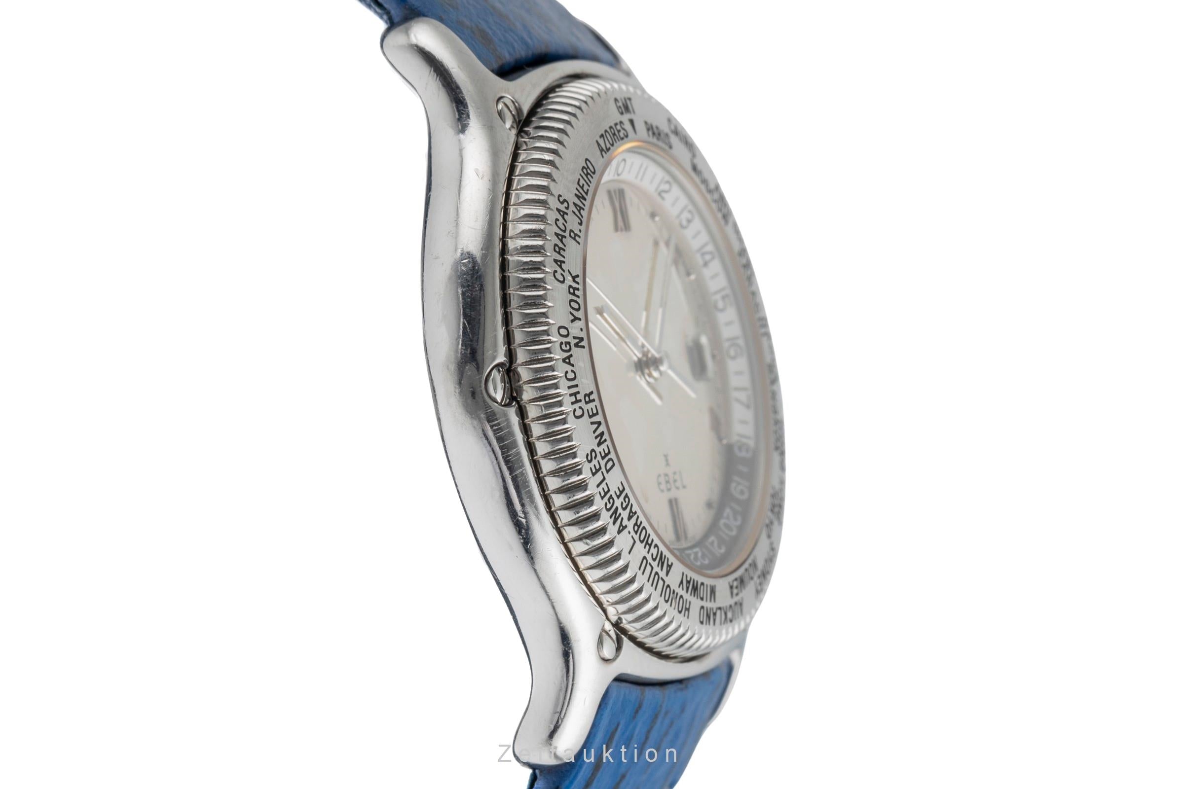 Ebel Voyager GMT World Timer Automatik Stahl Datum Herrenuhr Ref. 9124913  [2502073]