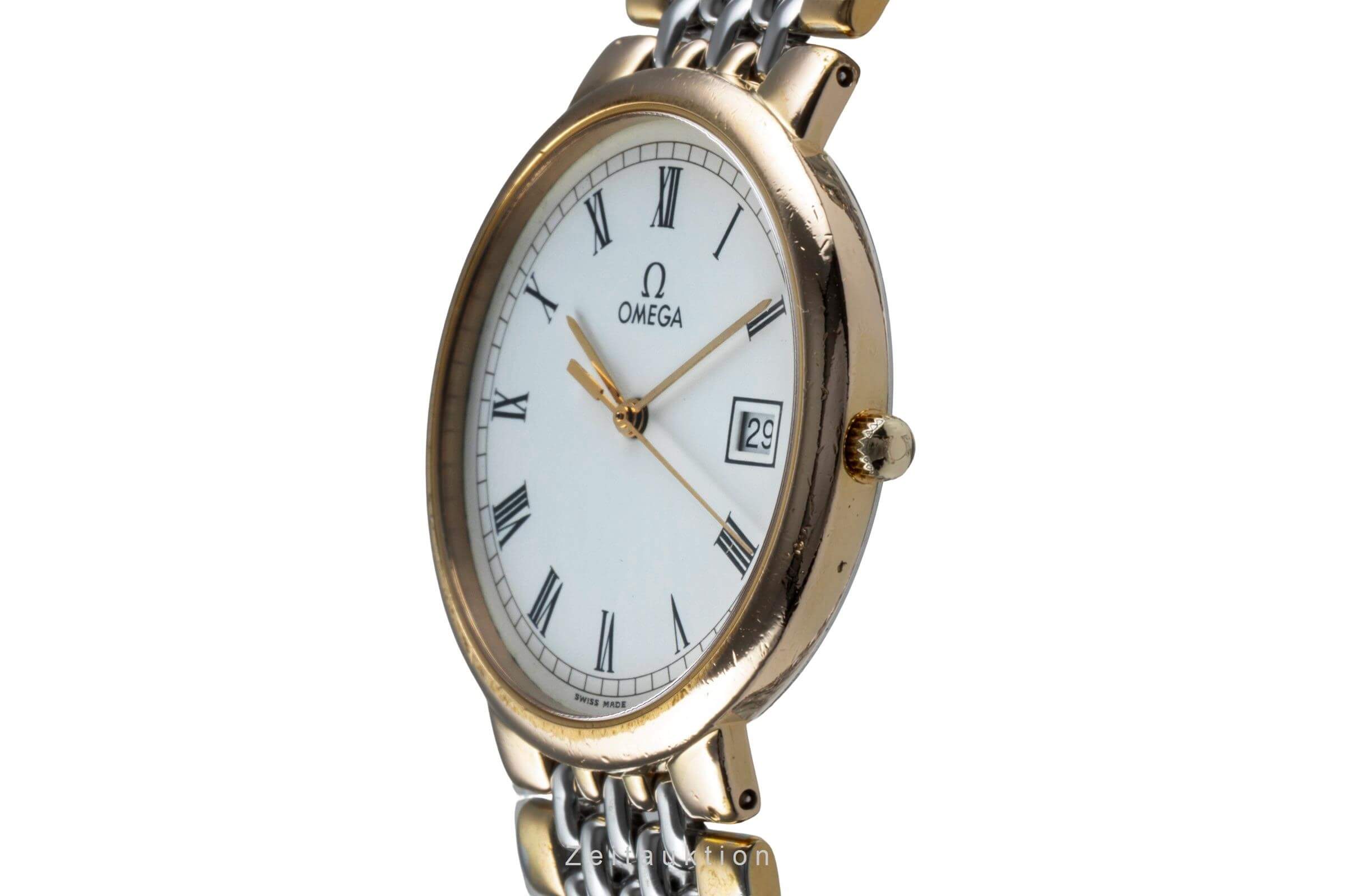 Omega De Ville gilt / steel quartz men's watch 396.1012  [2502074]