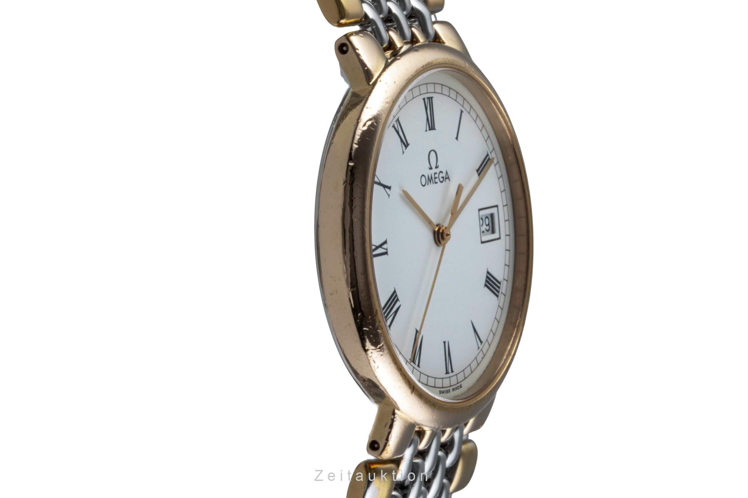 Omega De Ville gilt / steel quartz men's watch 396.1012  [2502074]