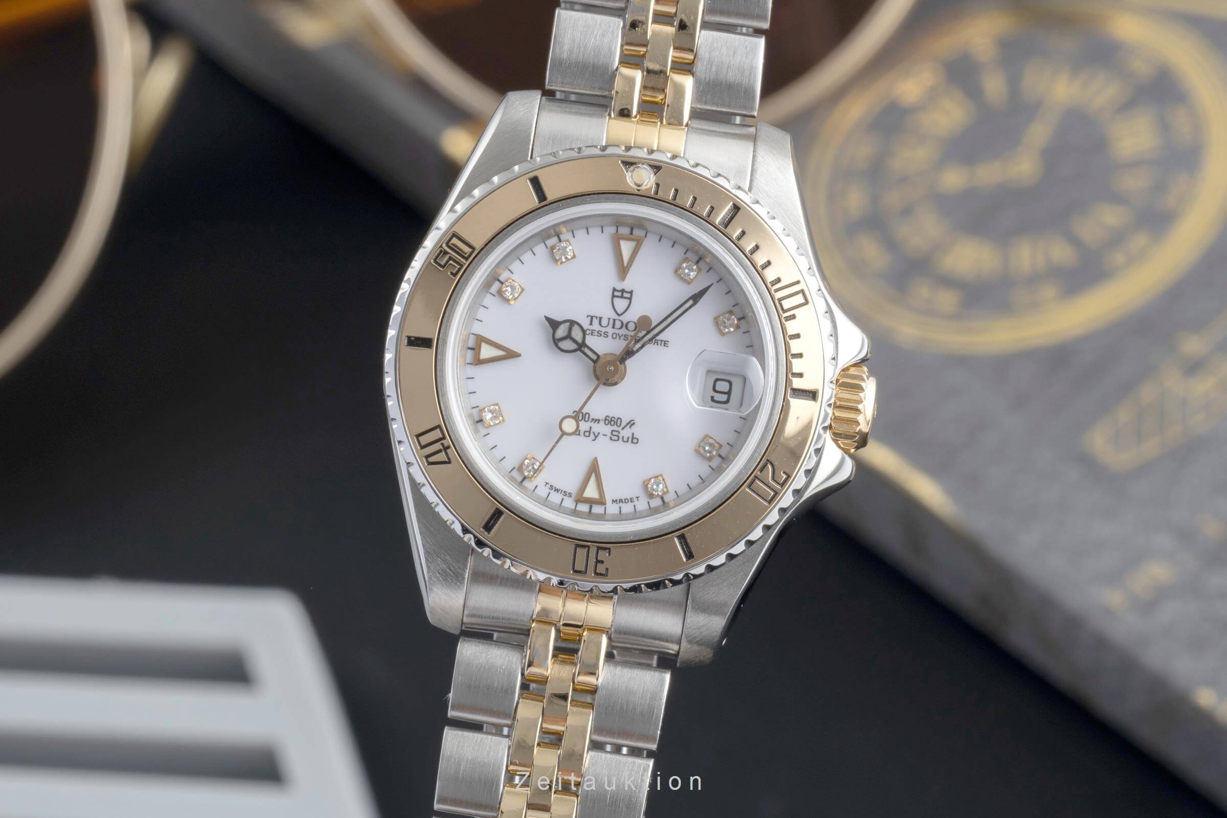 Tudor Lady-Sub acero / oro automático reloj para damas  96093  [2502078]