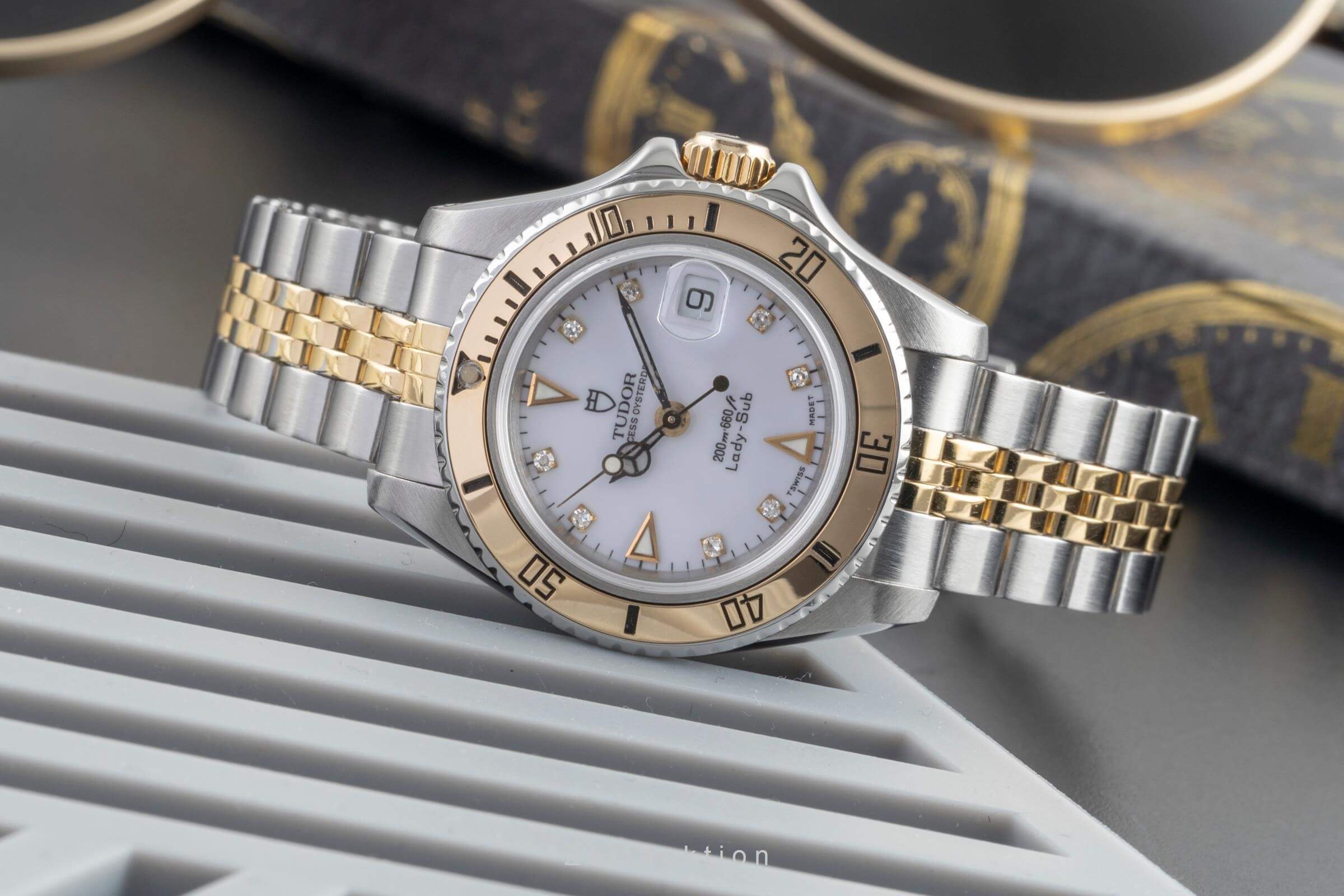 Tudor Lady-Sub acero / oro automático reloj para damas  96093  [2502078]