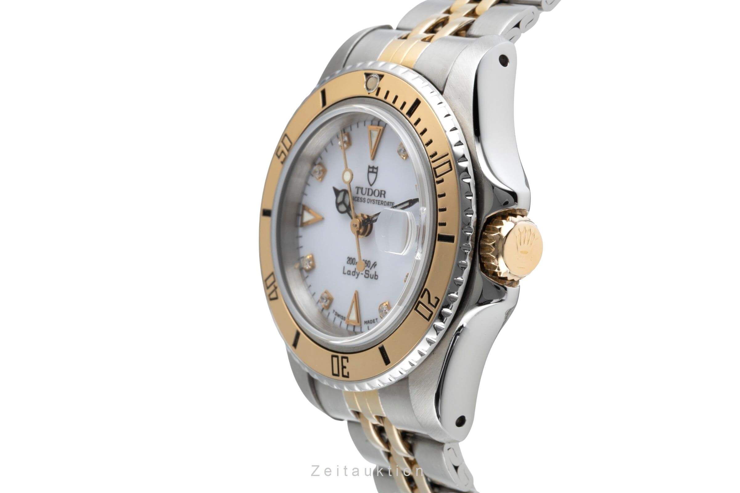 Tudor Lady-Sub acero / oro automático reloj para damas  96093  [2502078]