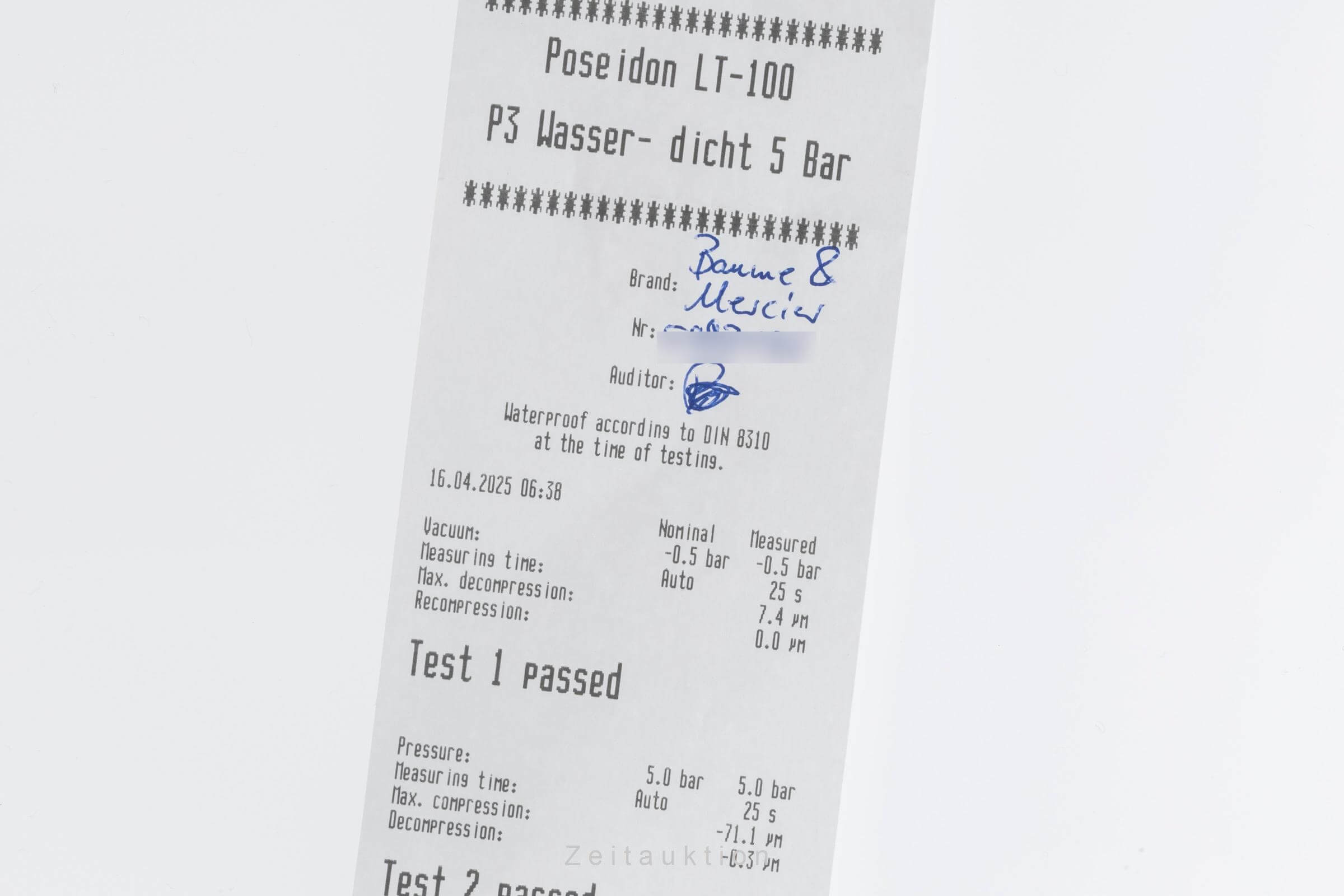 Baume & Mercier Clifton chronograph steel automatic men's watch MOA10370 65826  [2502080]