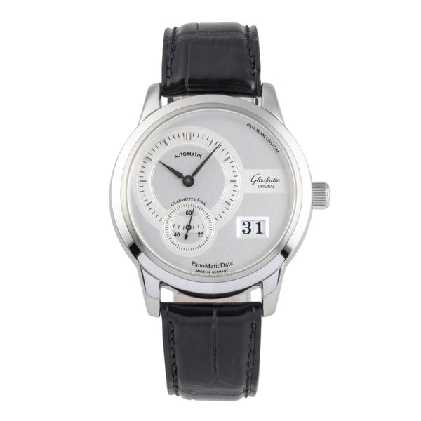 Glashütte PanoMaticDate acero automático reloj para caballeros 90-01-02-02-04  [2502087]
