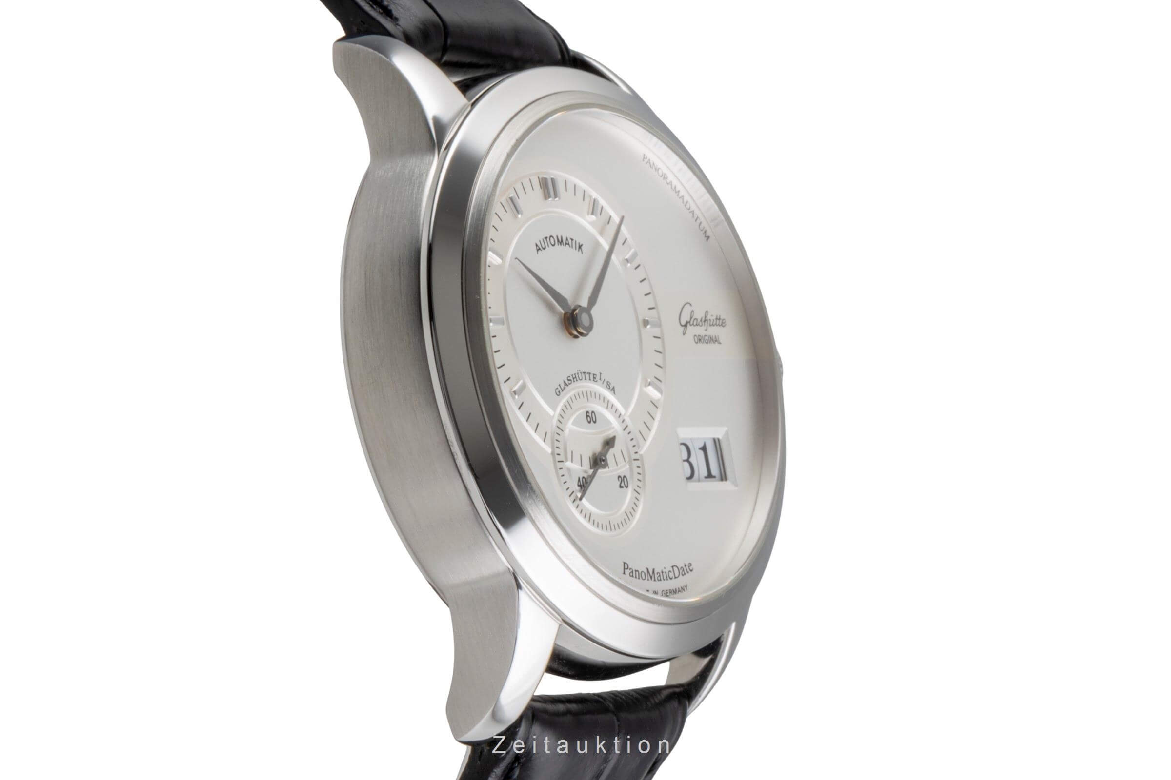 Glashütte PanoMaticDate acero automático reloj para caballeros 90-01-02-02-04  [2502087]