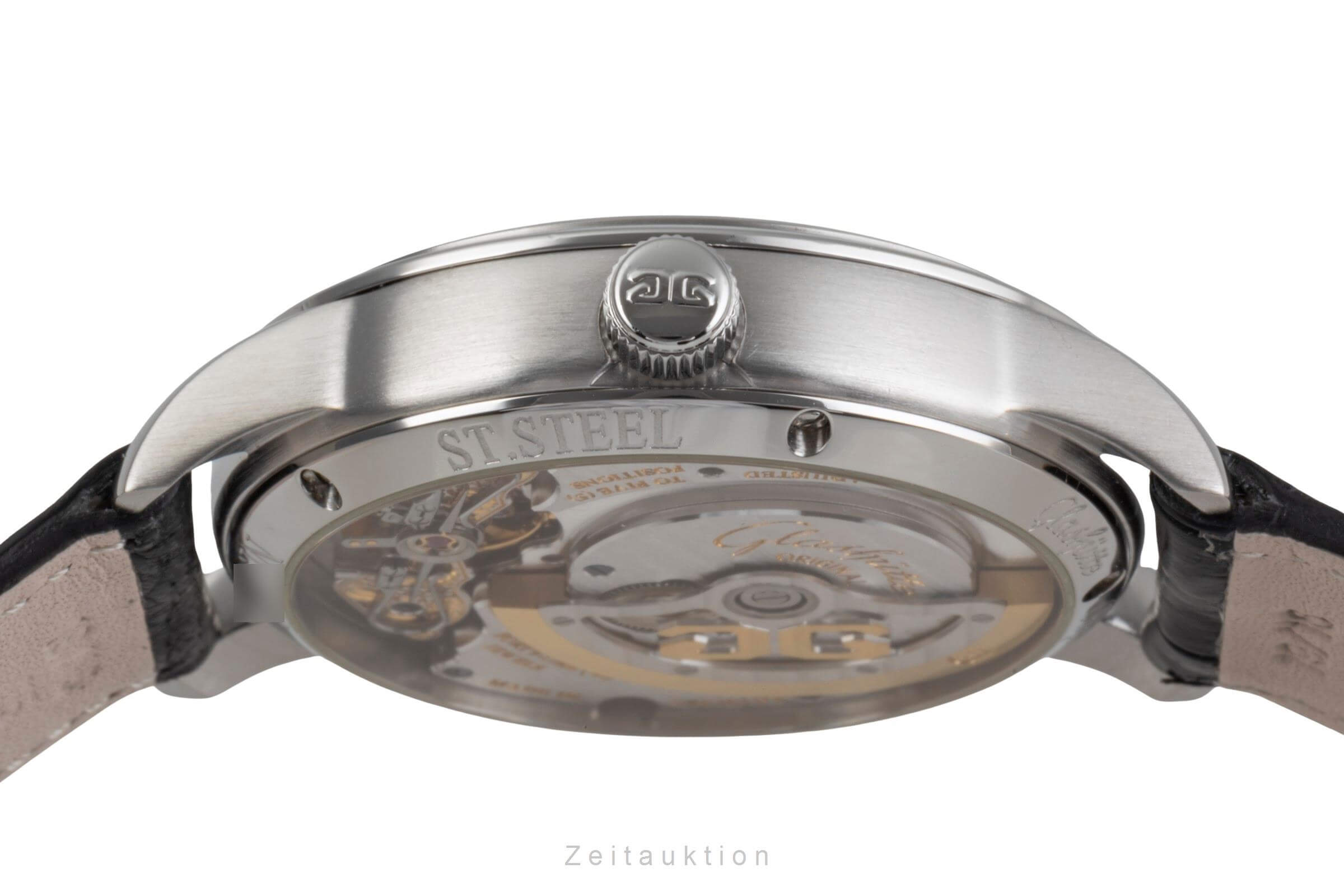 Glashütte PanoMaticDate acero automático reloj para caballeros 90-01-02-02-04  [2502087]