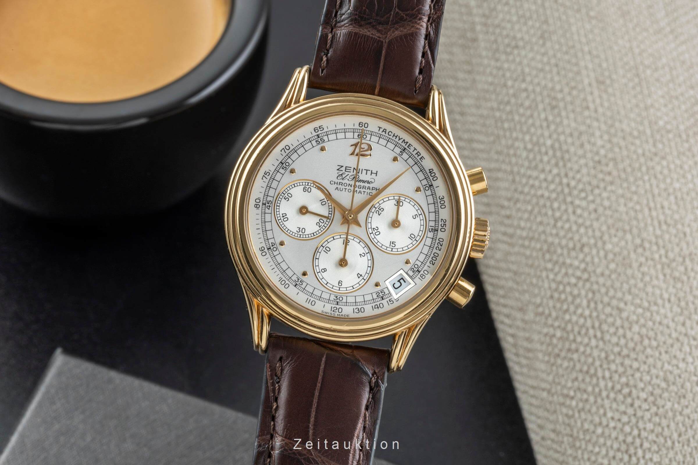 Zenith El Primero cronografo ottone dorato automatismo orologio da uomo 20.0260.400  [2502103]