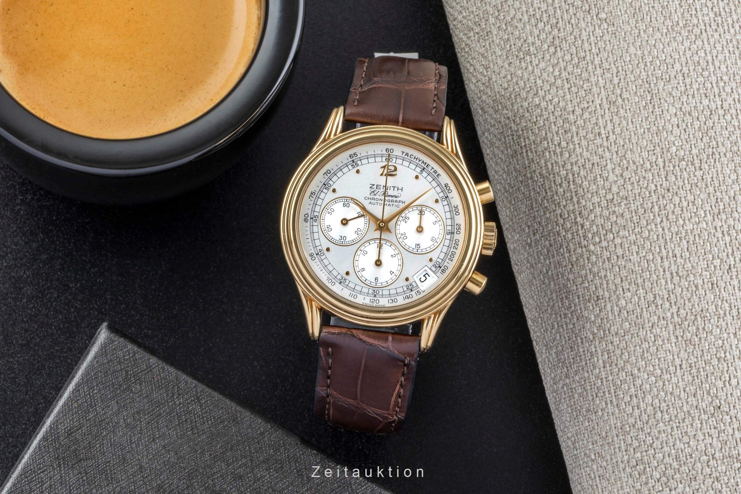 Zenith El Primero cronografo ottone dorato automatismo orologio da uomo 20.0260.400  [2502103]