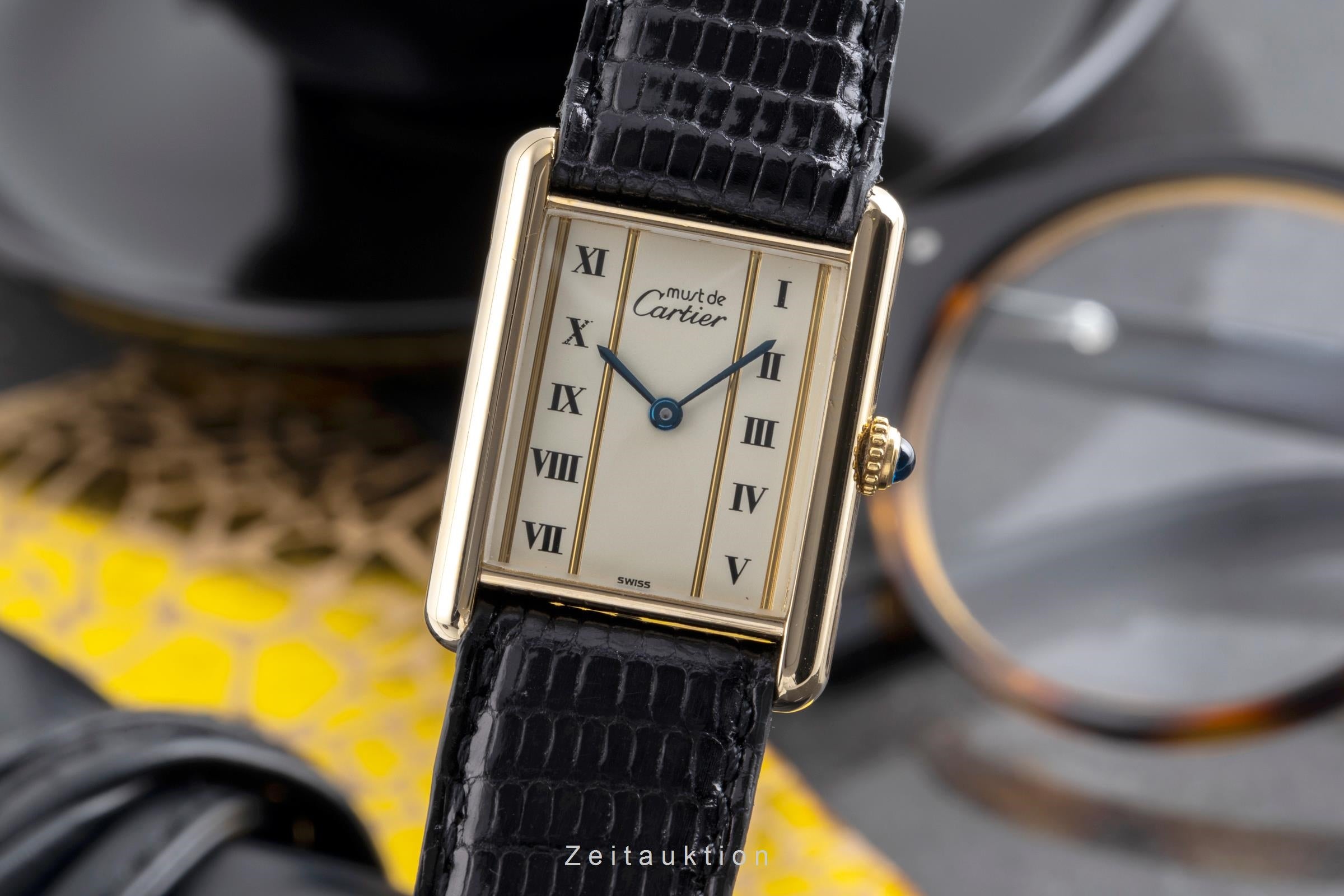 Cartier Tank argent doré quartz unisexe 590005  [2502116]