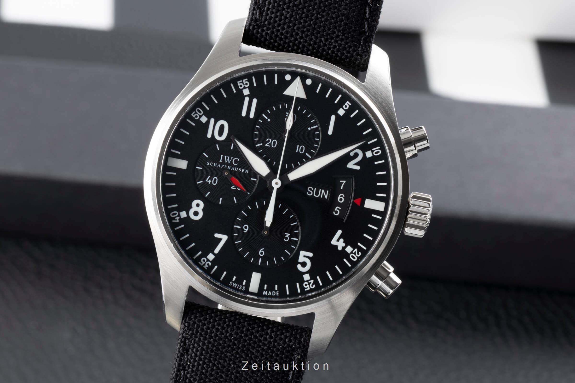 IWC Fliegerchronograph chronograph steel automatic men's watch IW377701 LP: 7300EUR  [2502120]