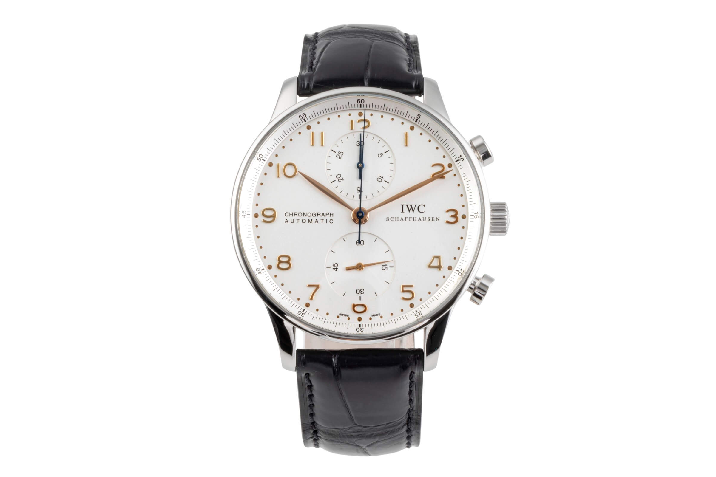 IWC Portugieser cronografo acciaio automatismo orologio da uomo IW371401 LP: 9100EUR  [2502122]