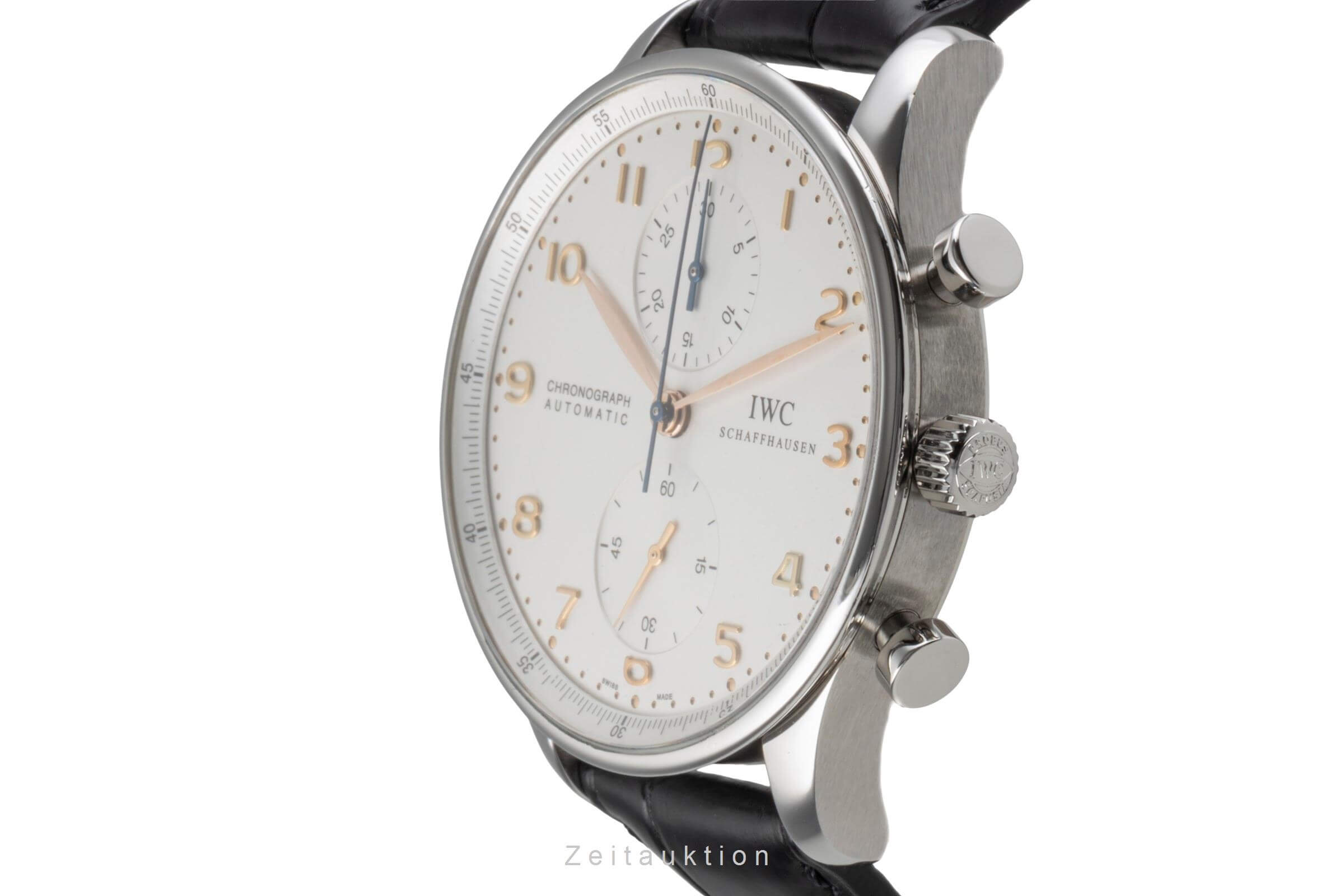 IWC Portugieser cronografo acciaio automatismo orologio da uomo IW371401 LP: 9100EUR  [2502122]