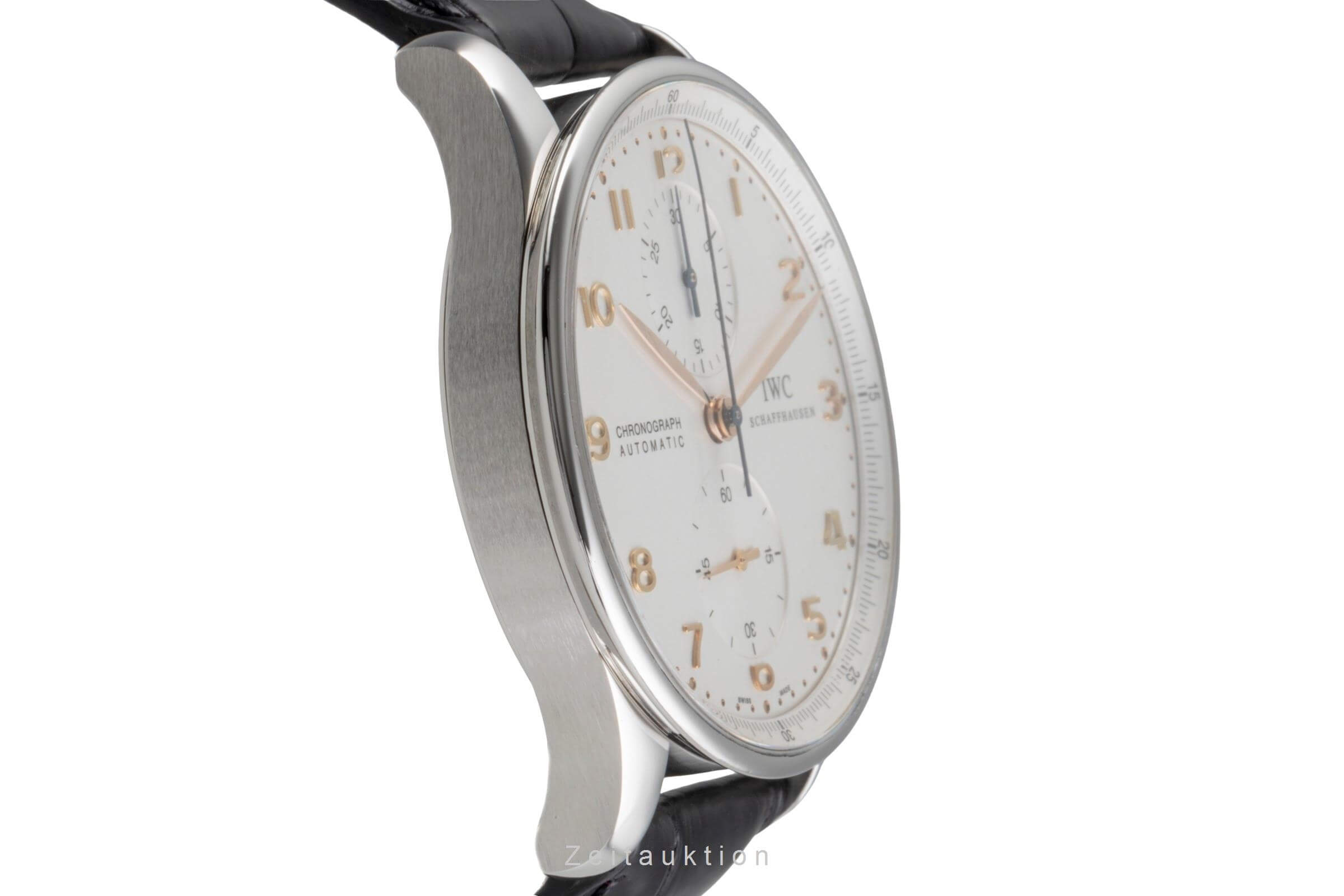 IWC Portugieser cronografo acciaio automatismo orologio da uomo IW371401 LP: 9100EUR  [2502122]