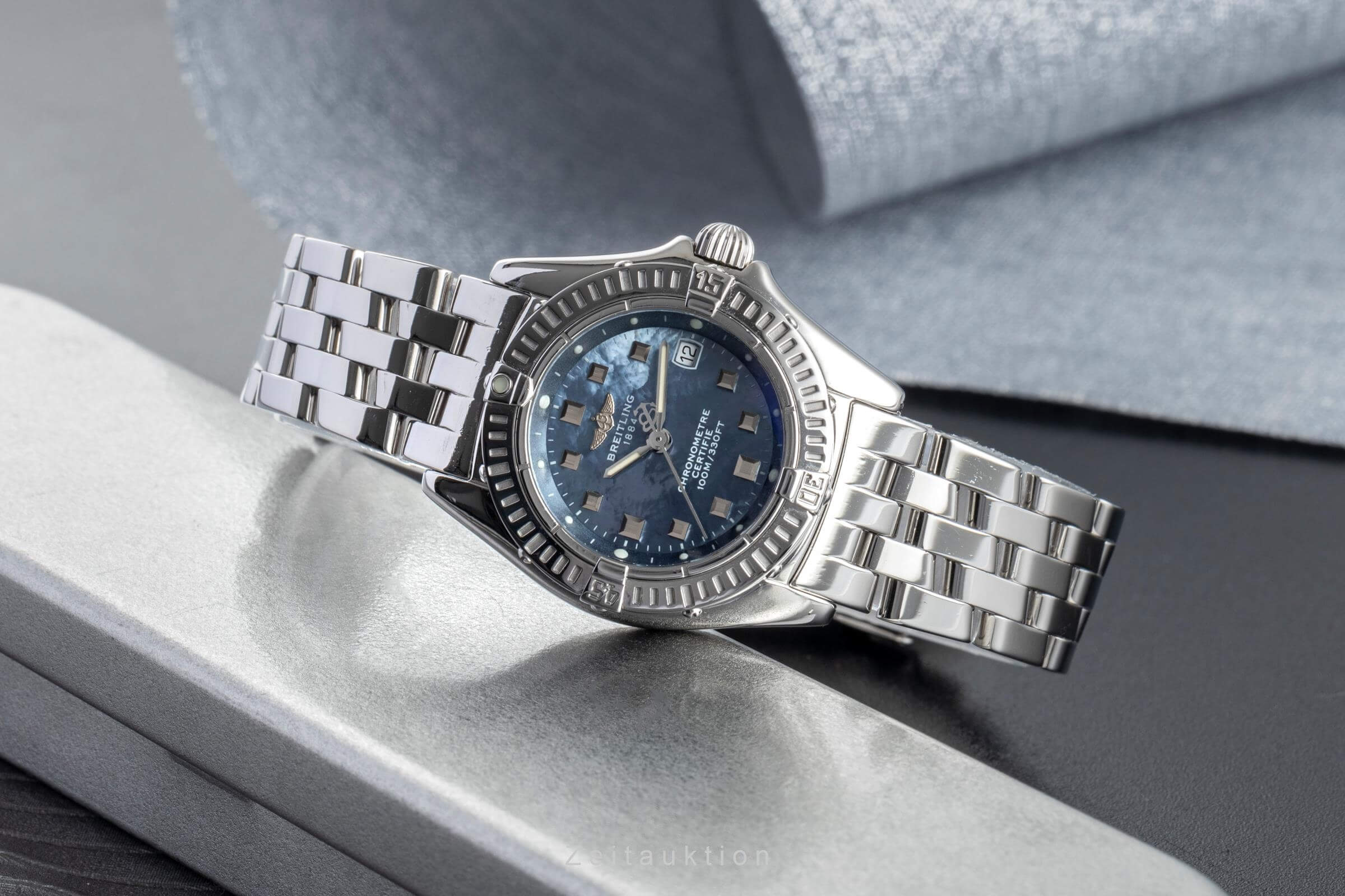 Breitling Callistino Lady Datum Perlmutt Quarz Damenuhr Edelstahl Ref. A72345  [2502127]