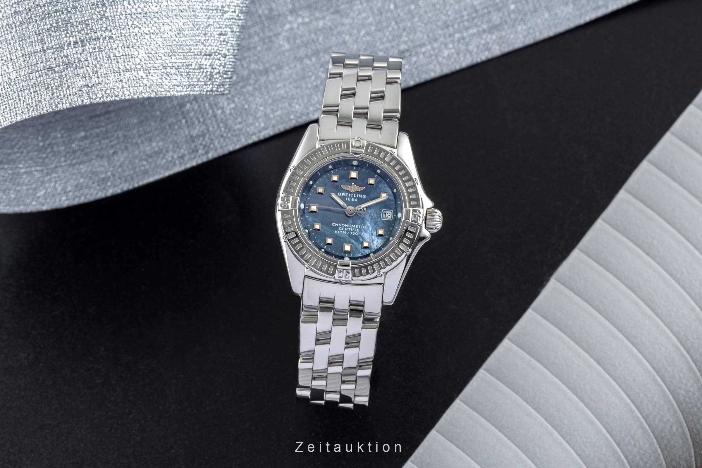 Breitling Callistino Lady Datum Perlmutt Quarz Damenuhr Edelstahl Ref. A72345  [2502127]