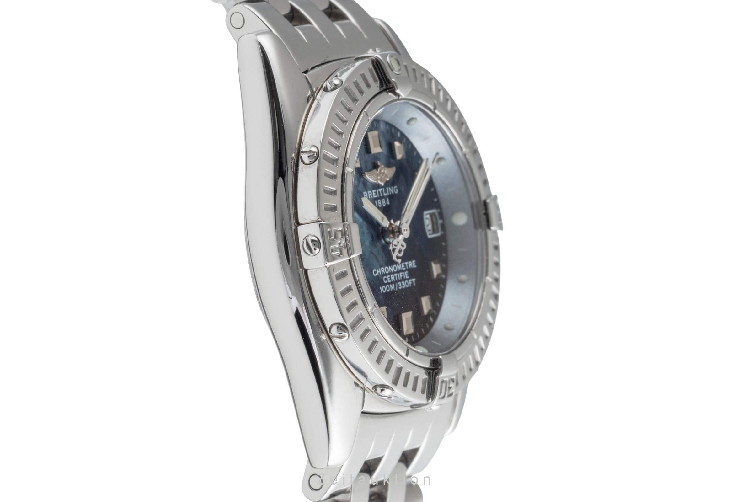 Breitling Callistino Lady Datum Perlmutt Quarz Damenuhr Edelstahl Ref. A72345  [2502127]