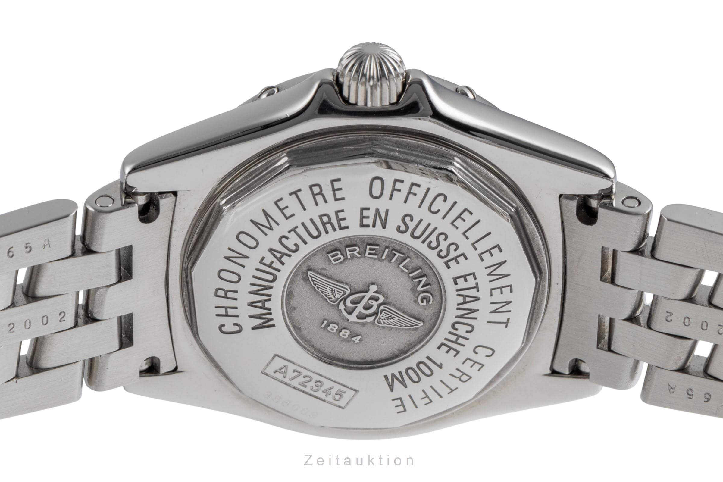 Breitling Callistino Lady Datum Perlmutt Quarz Damenuhr Edelstahl Ref. A72345  [2502127]