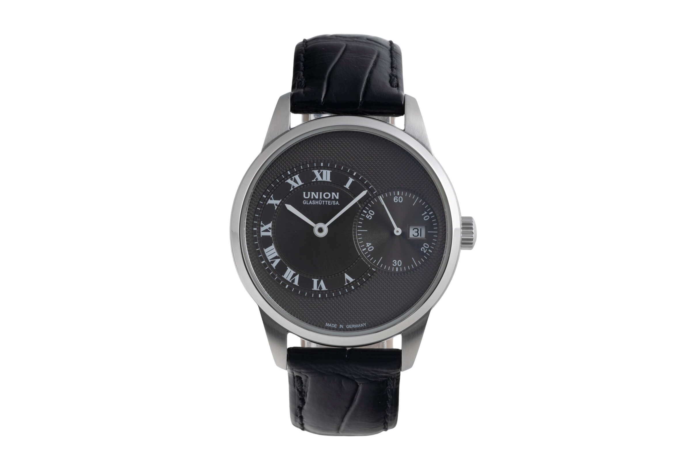 Union Glashütte 1893 Stahl Automatik Herrenuhr Ref. D007.444.16.083.00	B&P 2024 [2502132]