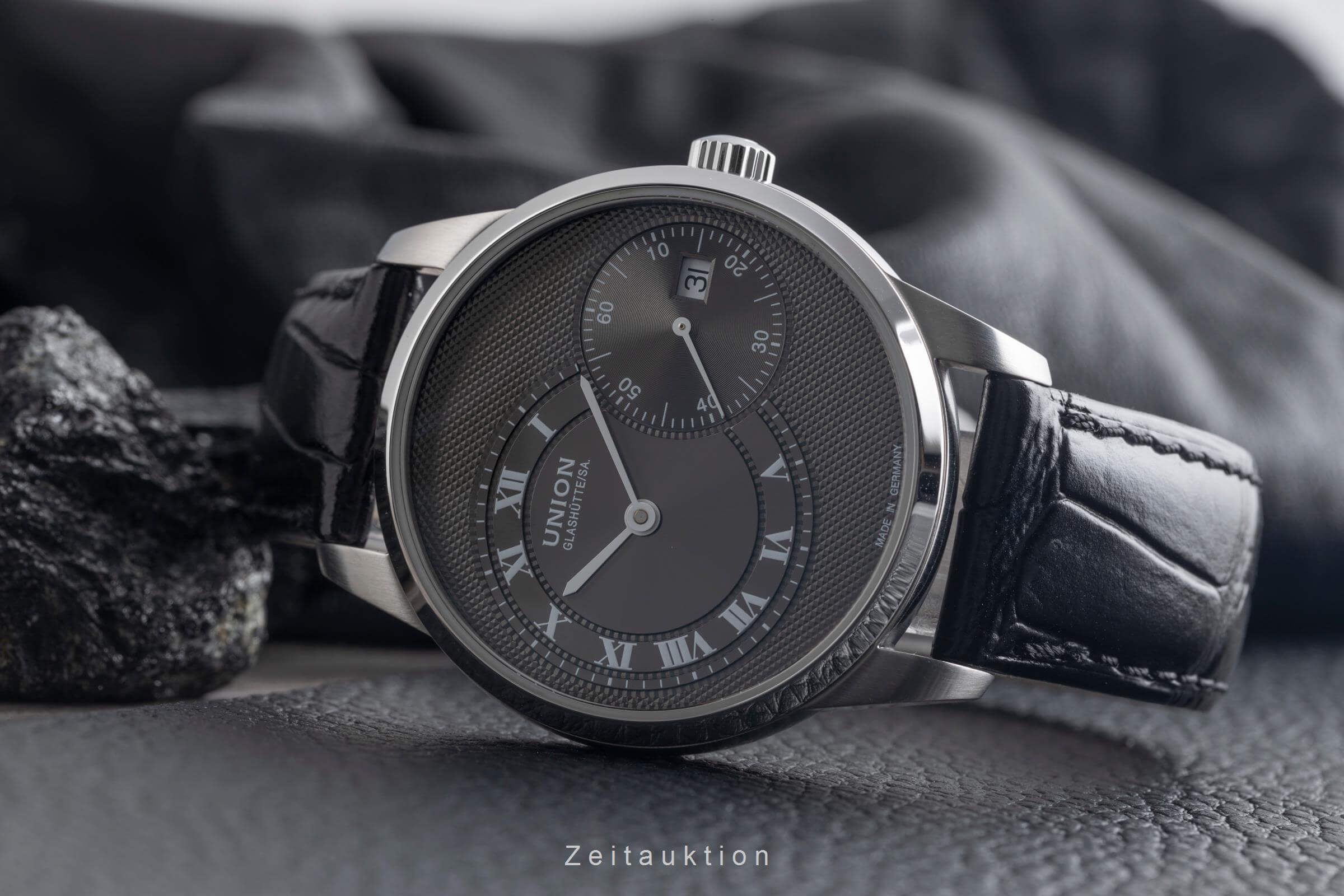 Union Glashütte 1893 Stahl Automatik Herrenuhr Ref. D007.444.16.083.00	B&P 2024 [2502132]