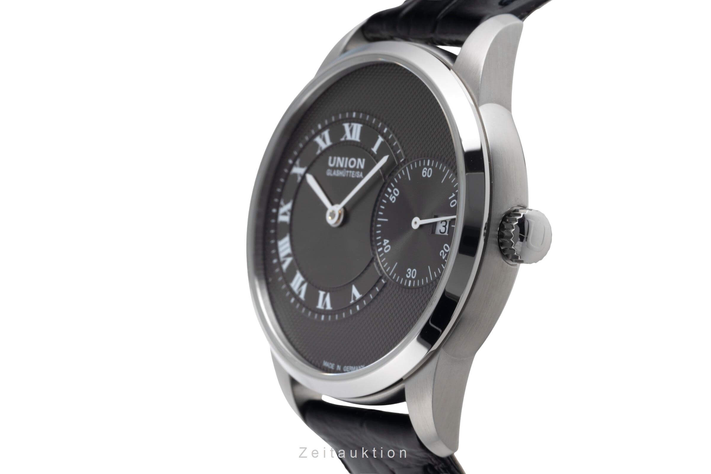 Union Glashütte 1893 Stahl Automatik Herrenuhr Ref. D007.444.16.083.00	B&P 2024 [2502132]