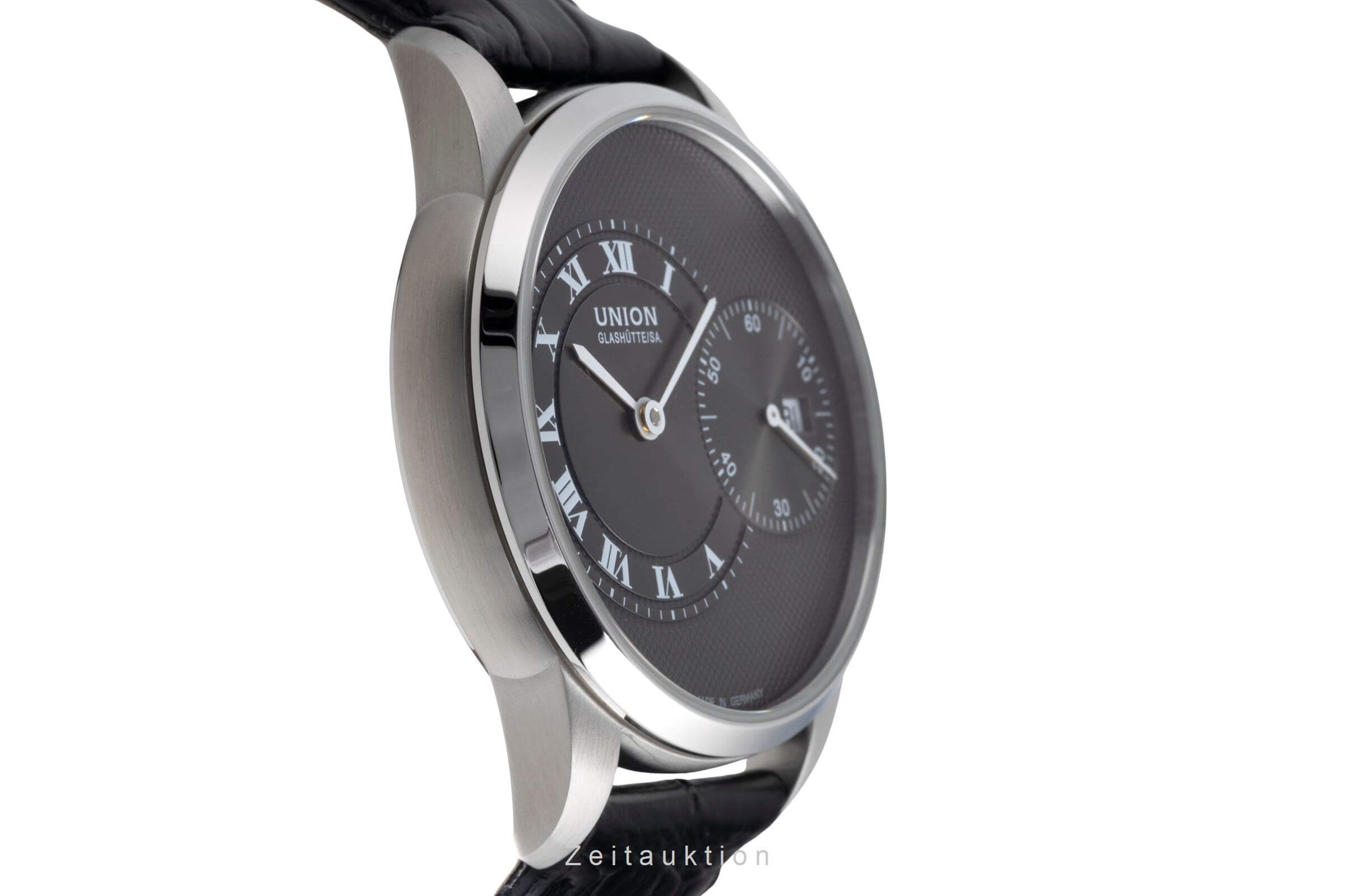 Union Glashütte 1893 Stahl Automatik Herrenuhr Ref. D007.444.16.083.00	B&P 2024 [2502132]