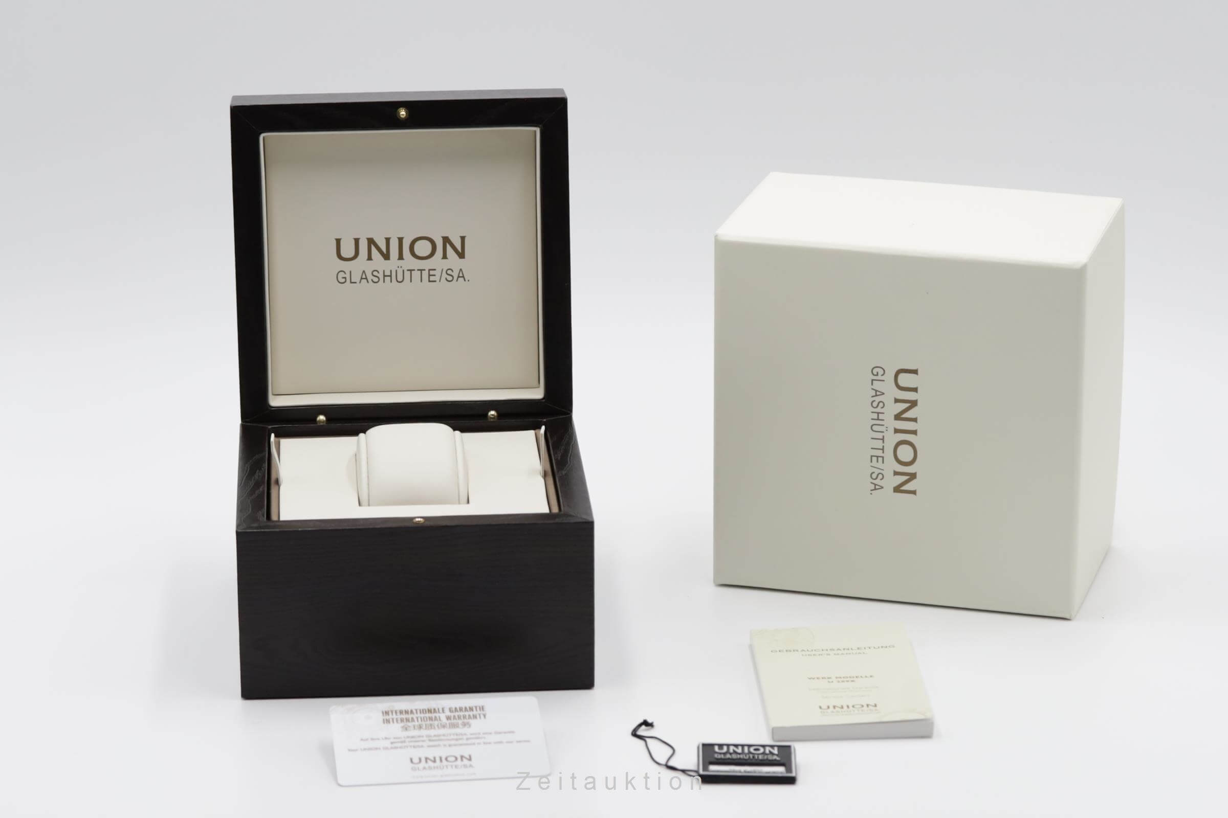 Union Glashütte 1893 Stahl Automatik Herrenuhr Ref. D007.444.16.083.00	B&P 2024 [2502132]