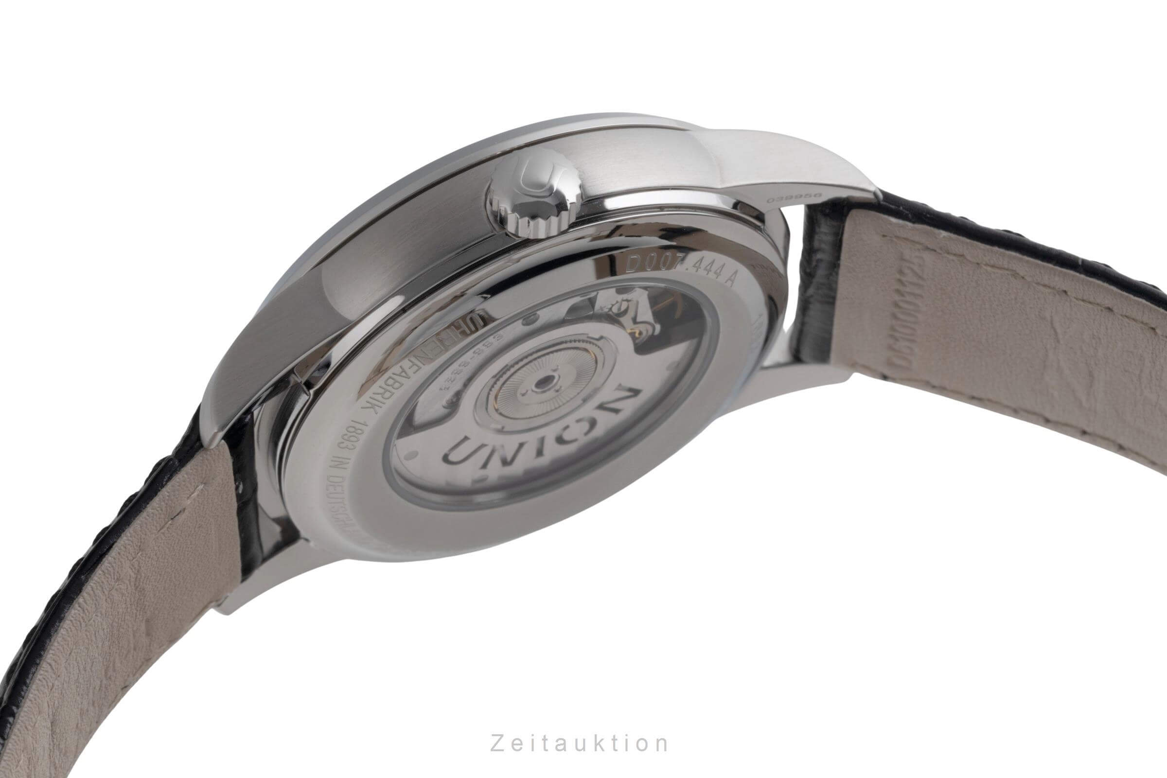 Union Glashütte 1893 Stahl Automatik Herrenuhr Ref. D007.444.16.083.00	B&P 2024 [2502132]