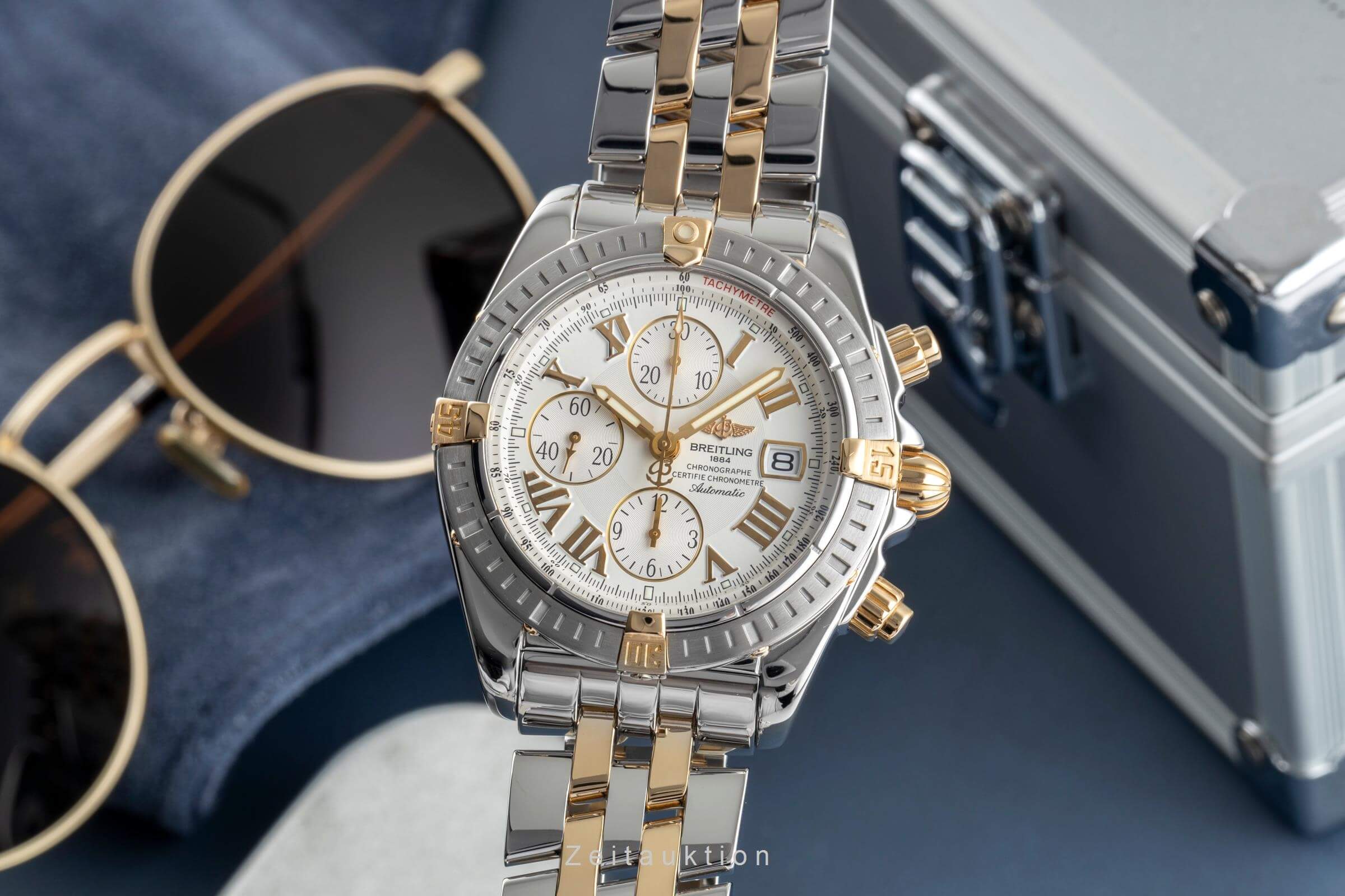 Breitling Chronomat chronographe acier / or  automatique montre pour hommes B13356  [2502136]