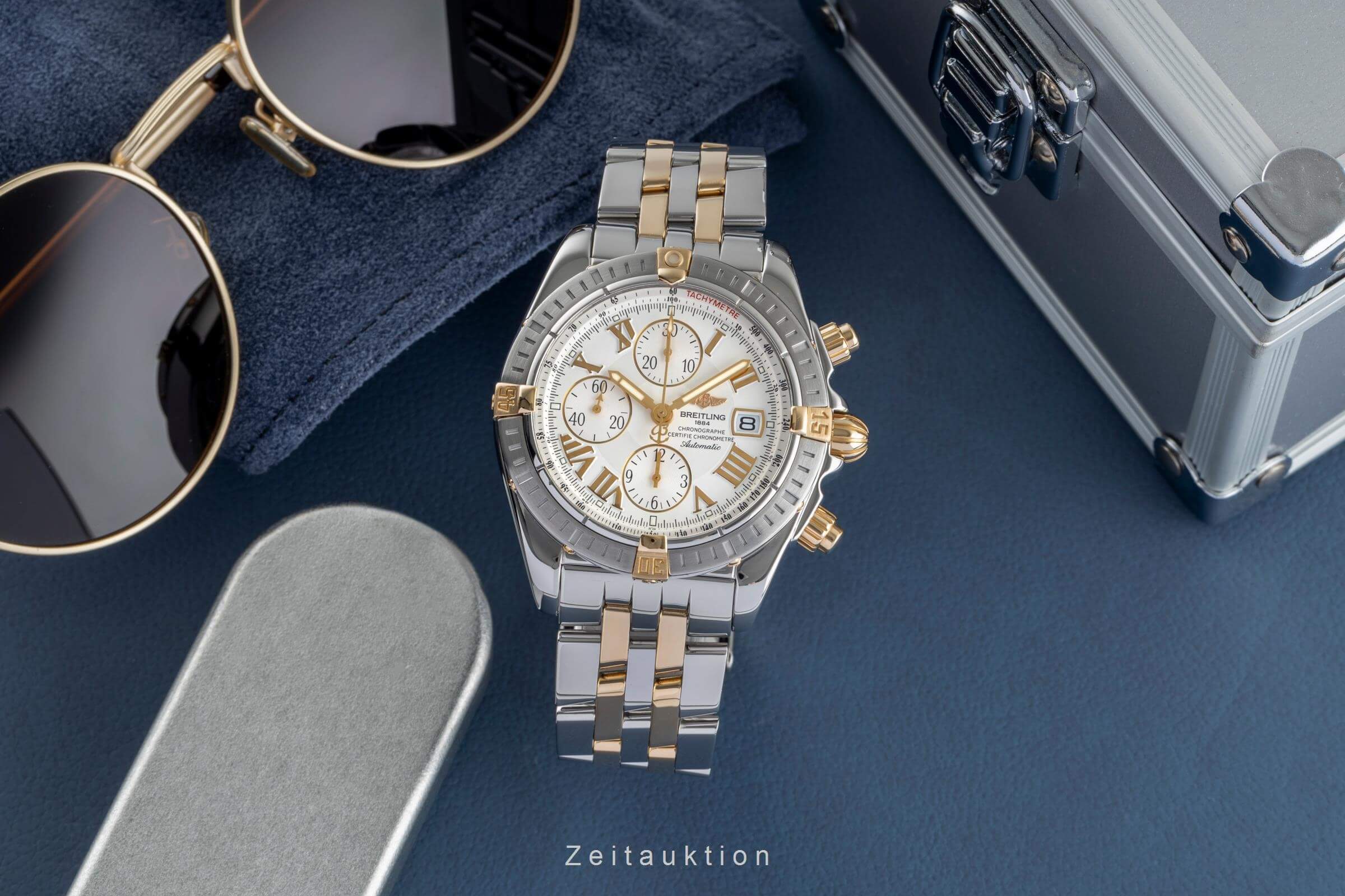 Breitling Chronomat chronographe acier / or  automatique montre pour hommes B13356  [2502136]