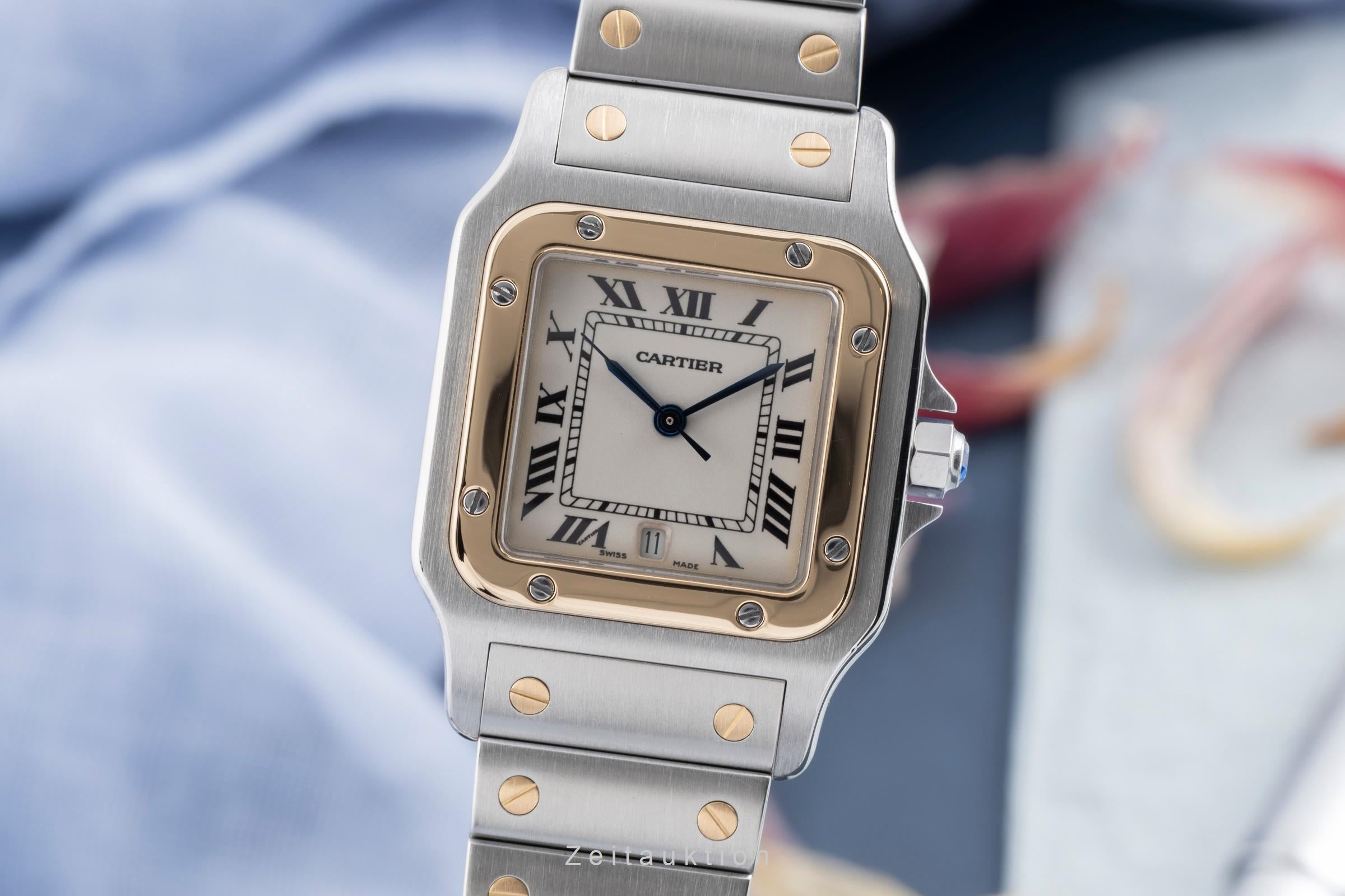 Cartier Santos acier / or  quartz unisexe W20011C4  [2502137]