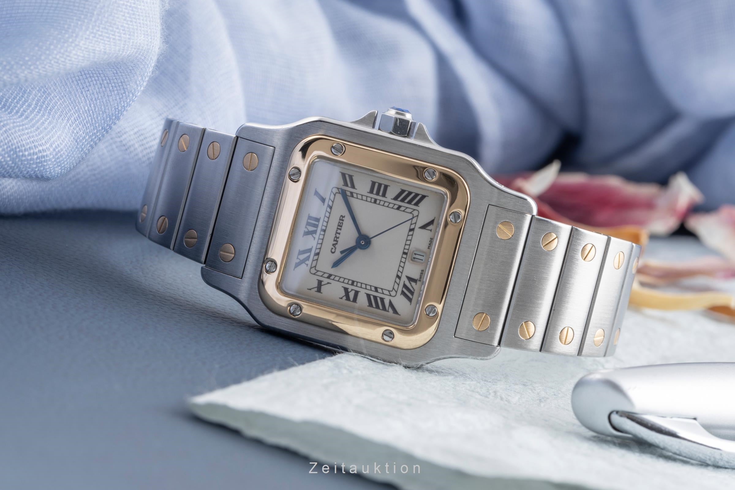 Cartier Santos acier / or  quartz unisexe W20011C4  [2502137]