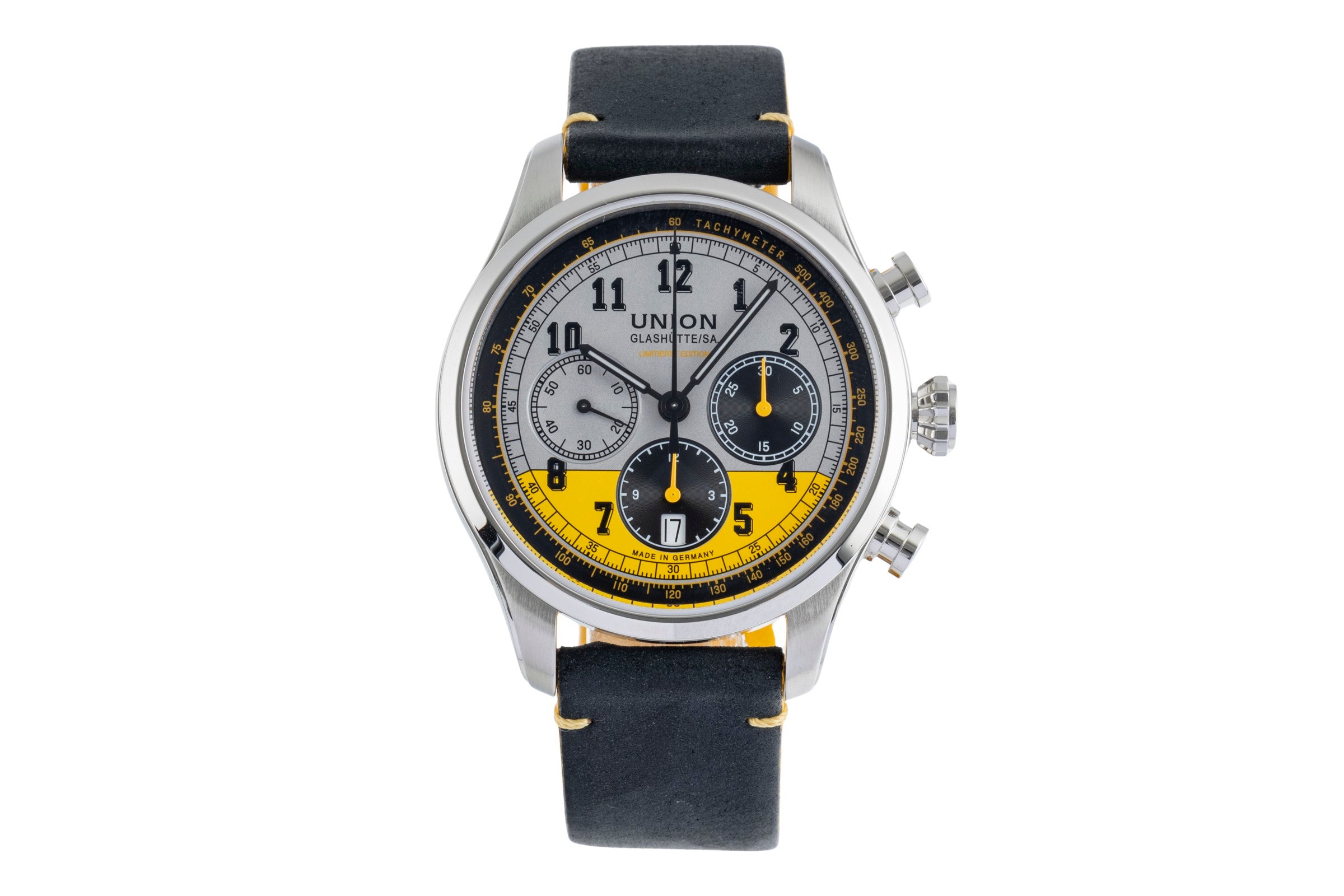Union Glashütte Belisar chronograph steel automatic men's watch D009.427.16.032.09 LP: 3200EUR Limited  [2502138]
