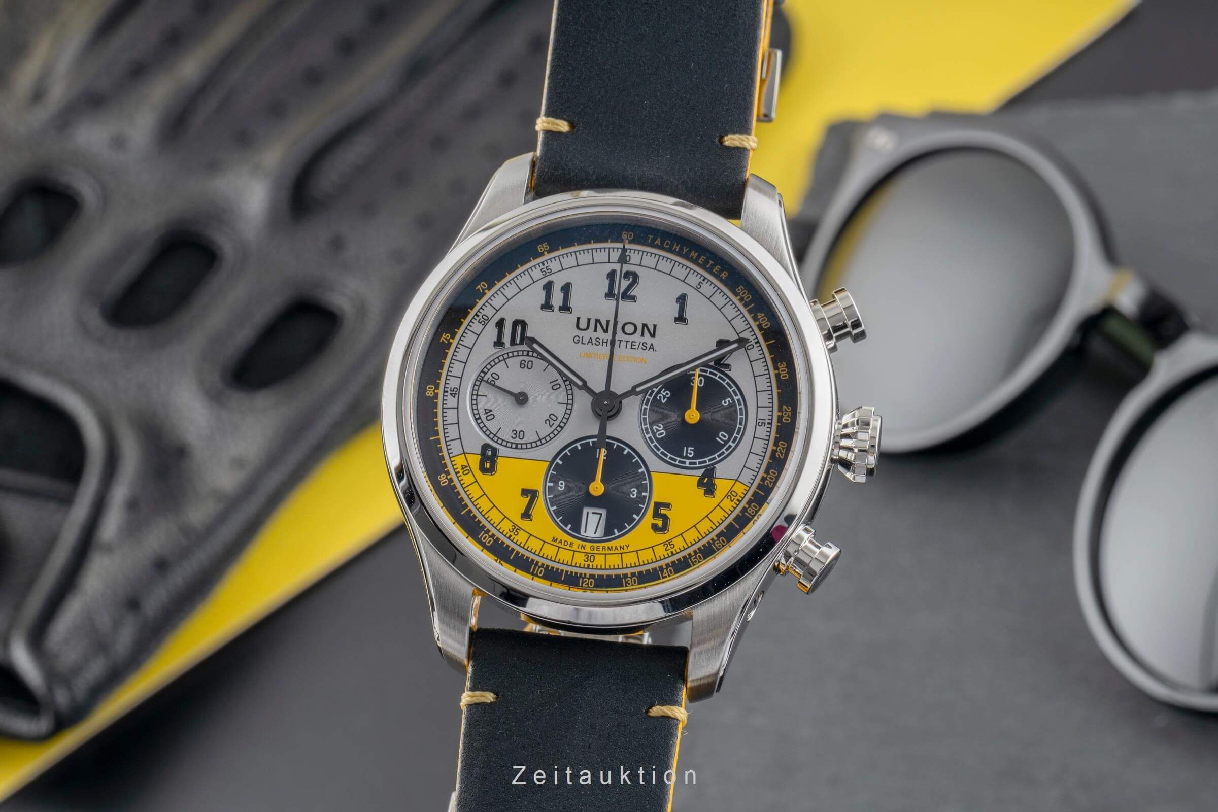 Union Glashütte Belisar Chronograph Stahl Herrenuhr D009.427.16.032.09 Limited  [2502138]