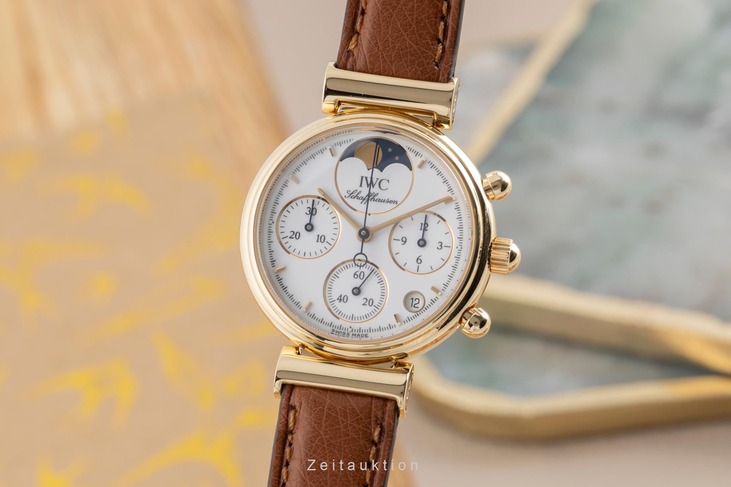 IWC Da Vinci chronograph 18 ct gold quartz Kal. 630/1 Ref