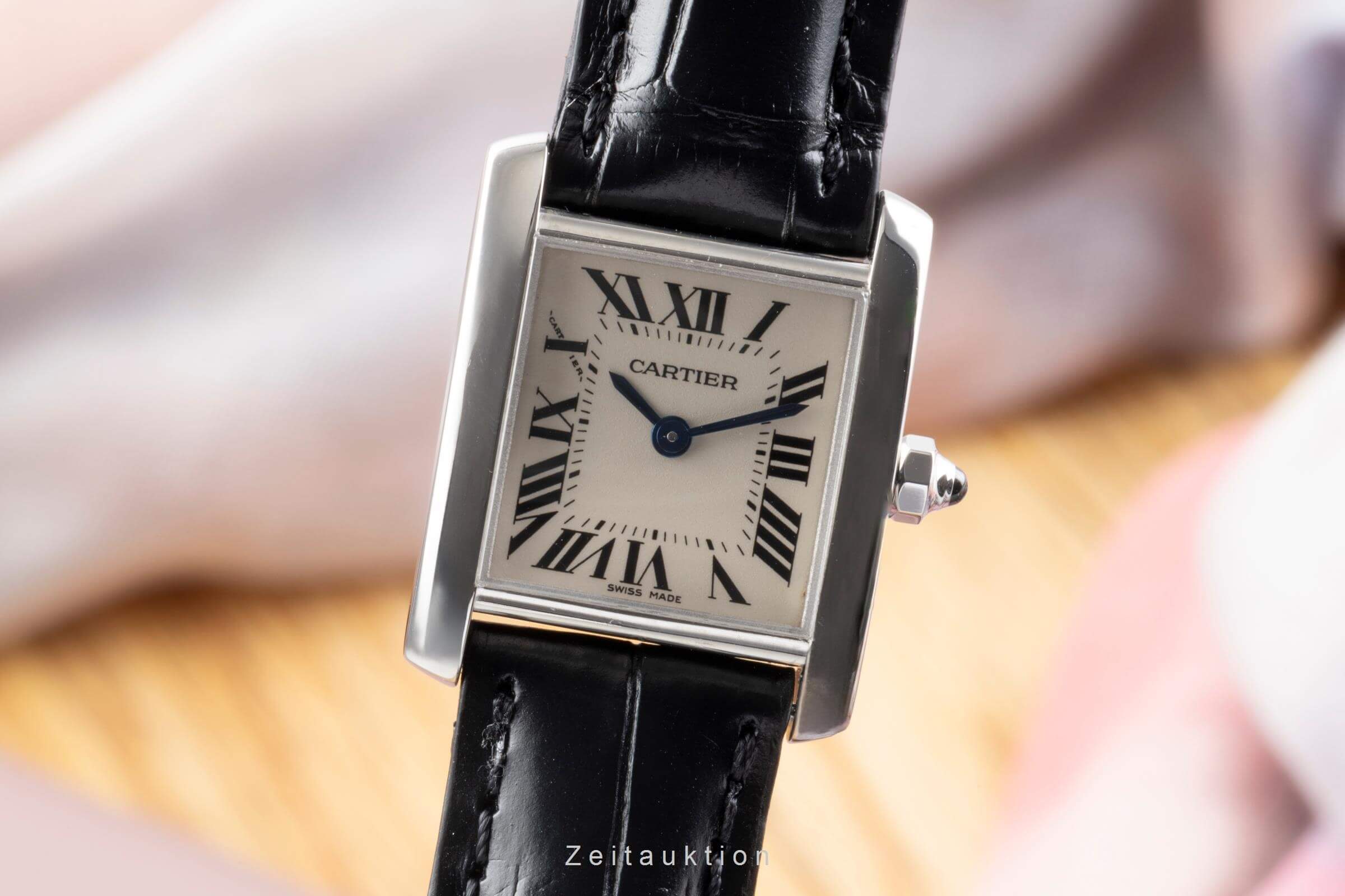 Cartier Tank Francaise 18 ct white gold quartz 057 Ref