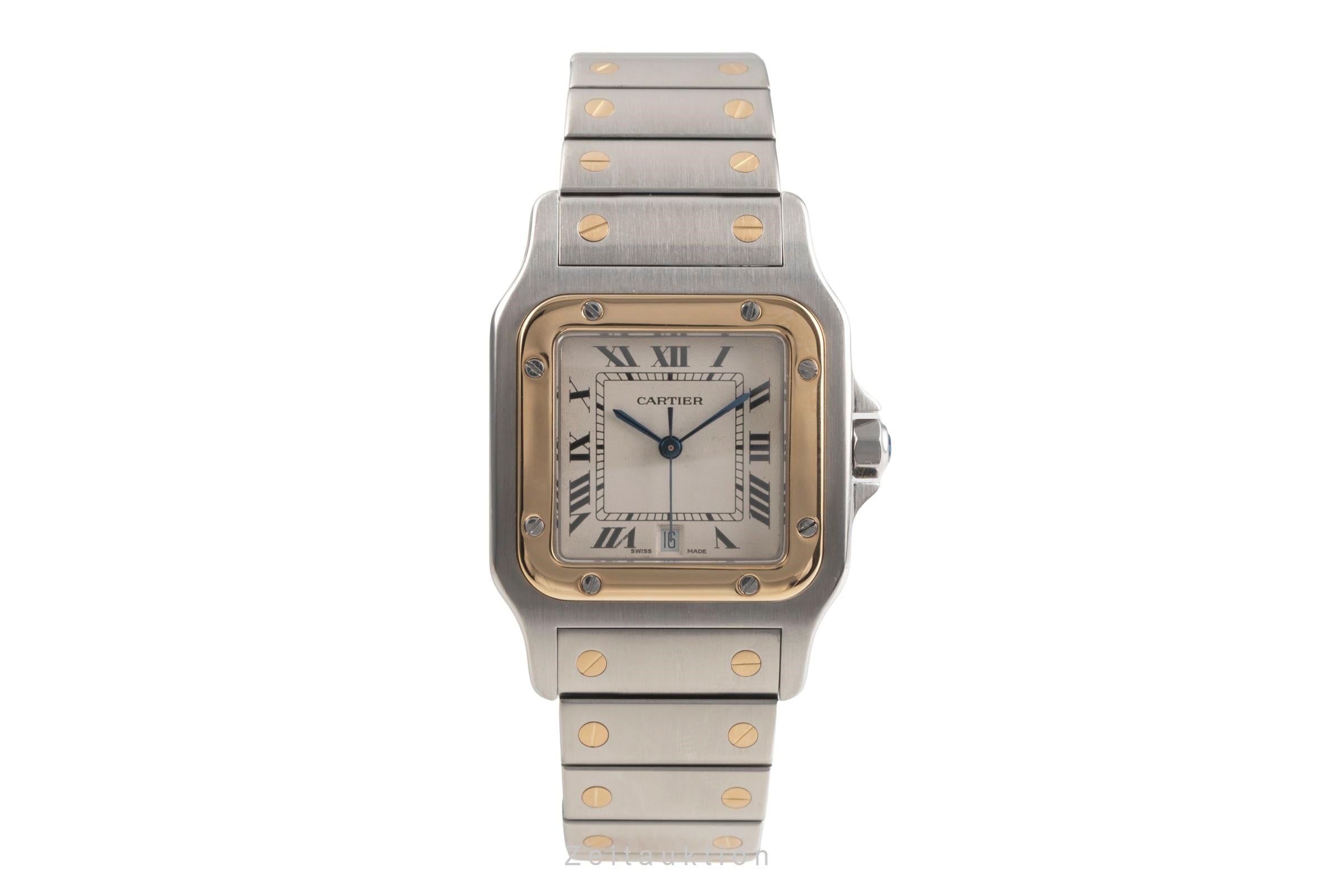 Cartier Santos steel / gold quartz men's watch W20011C4  [2502143]
