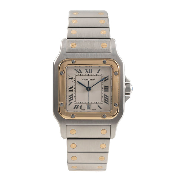 Cartier Santos steel / gold quartz men's watch W20011C4  [2502143]