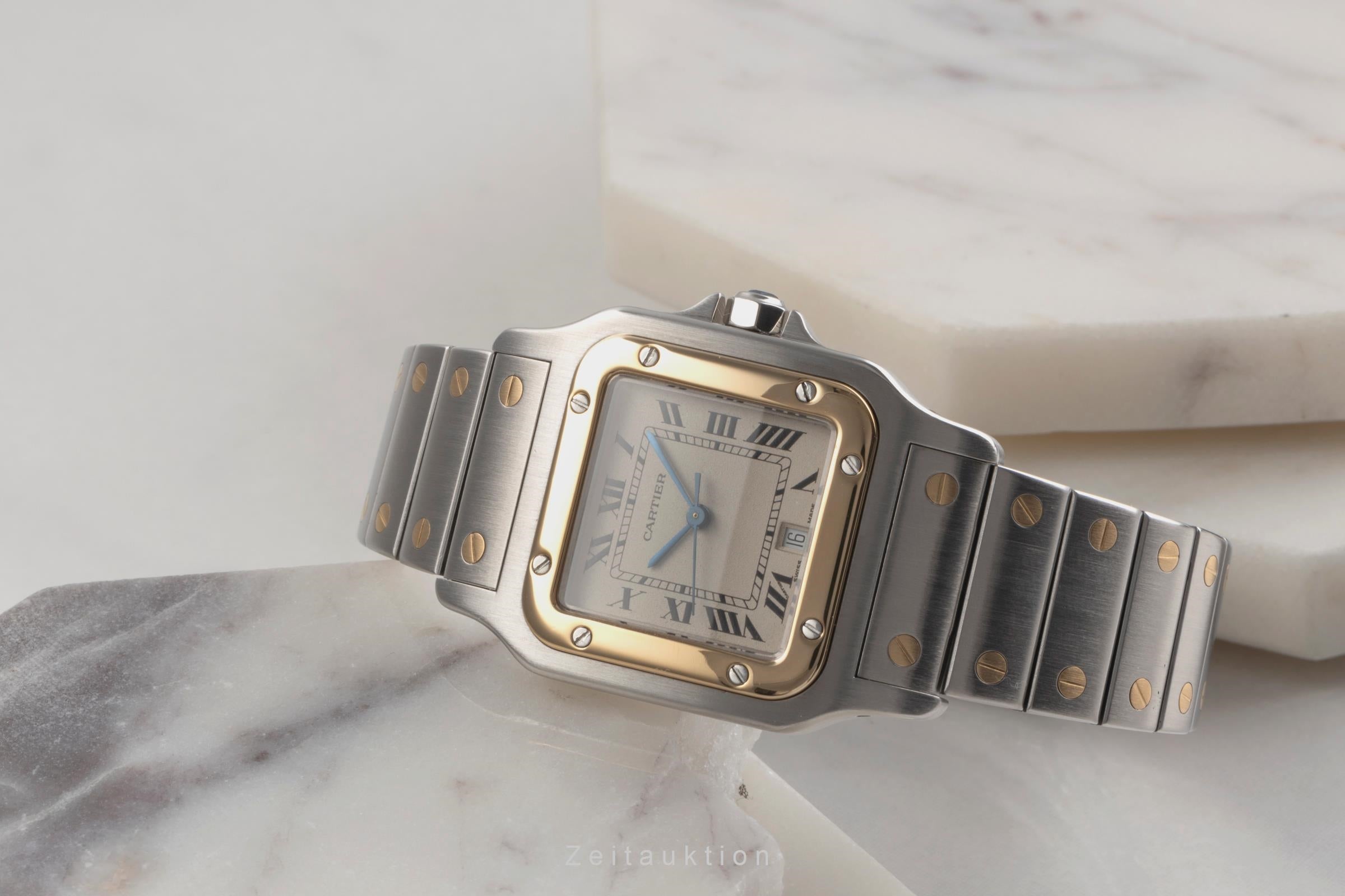 Cartier Santos steel / gold quartz men's watch W20011C4  [2502143]