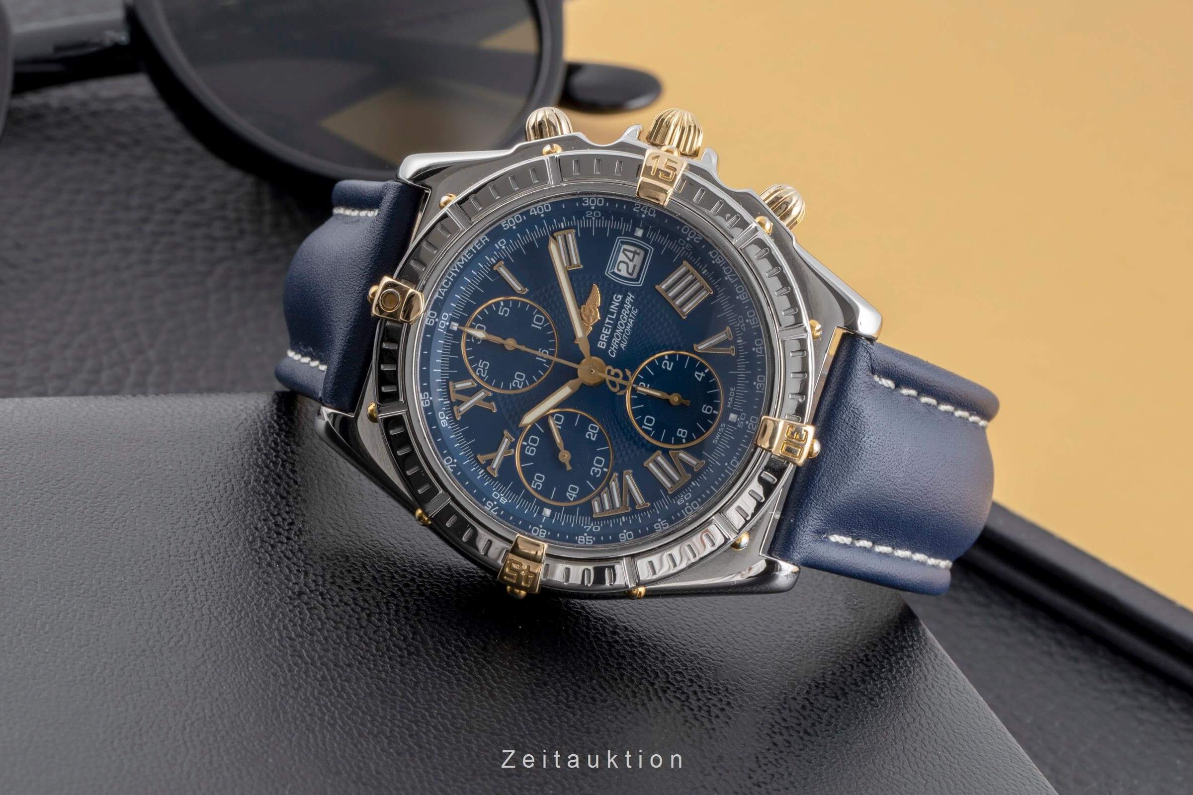 BREITLING ワインディングマシーン Breitling Crosswind chronograph steel / gold automatic Kal. B13