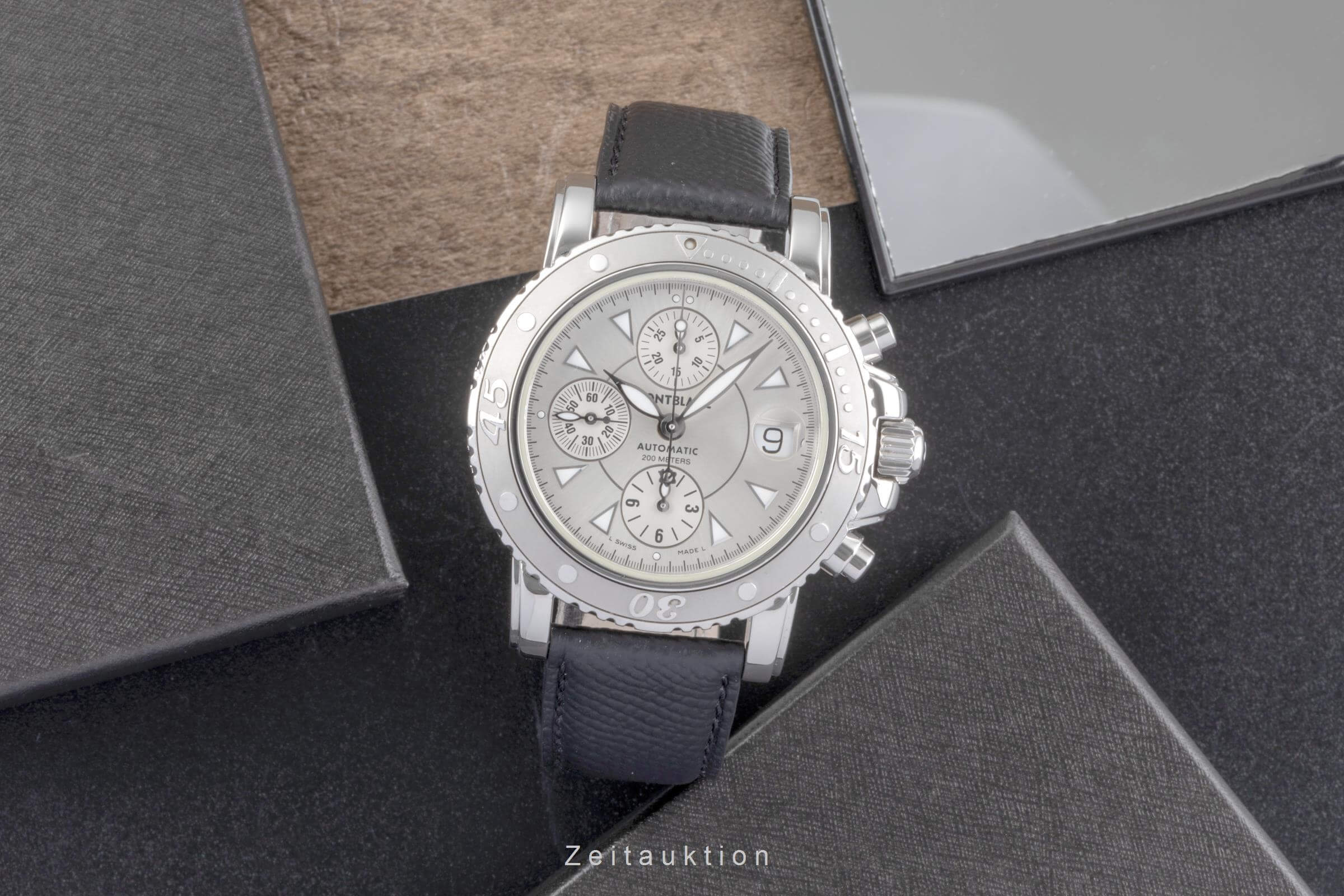 Montblanc Meisterstück chronograph steel automatic men's watch 7034  [2502151]