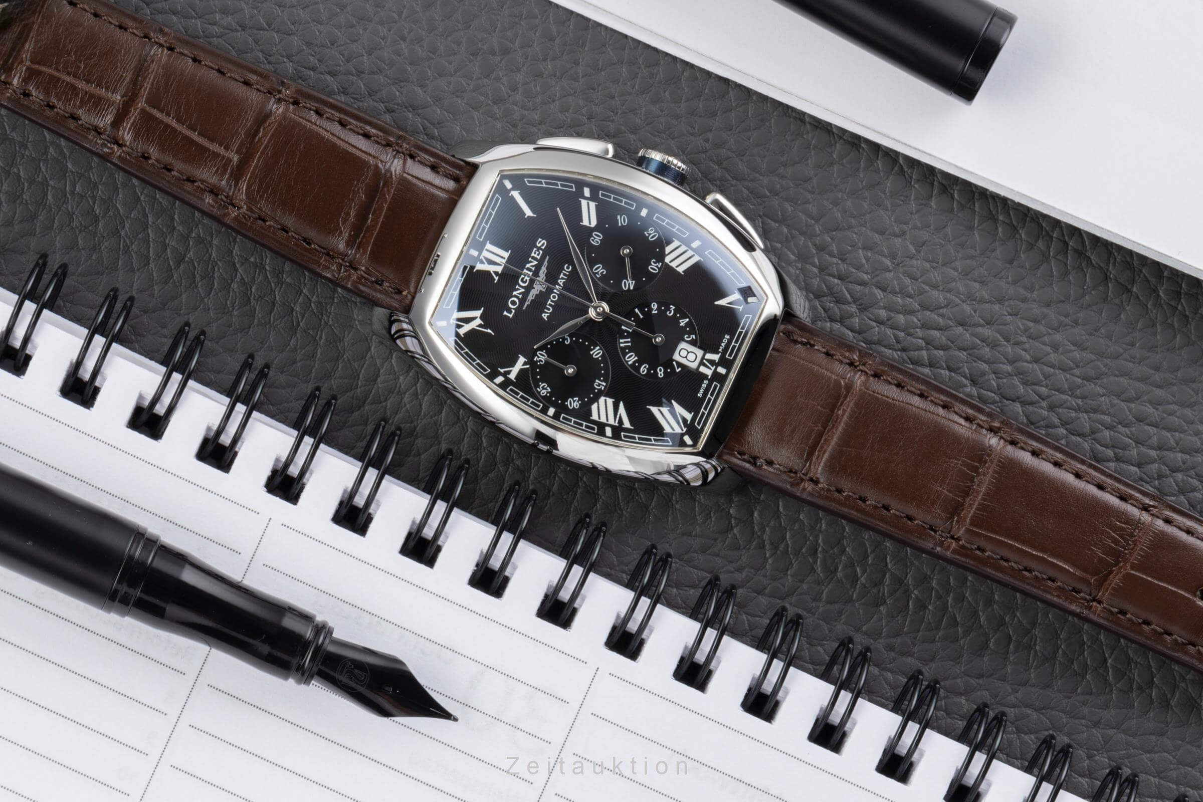 Longines Evidenza chronographe acier automatique montre pour hommes L2.643.4  [2502152]