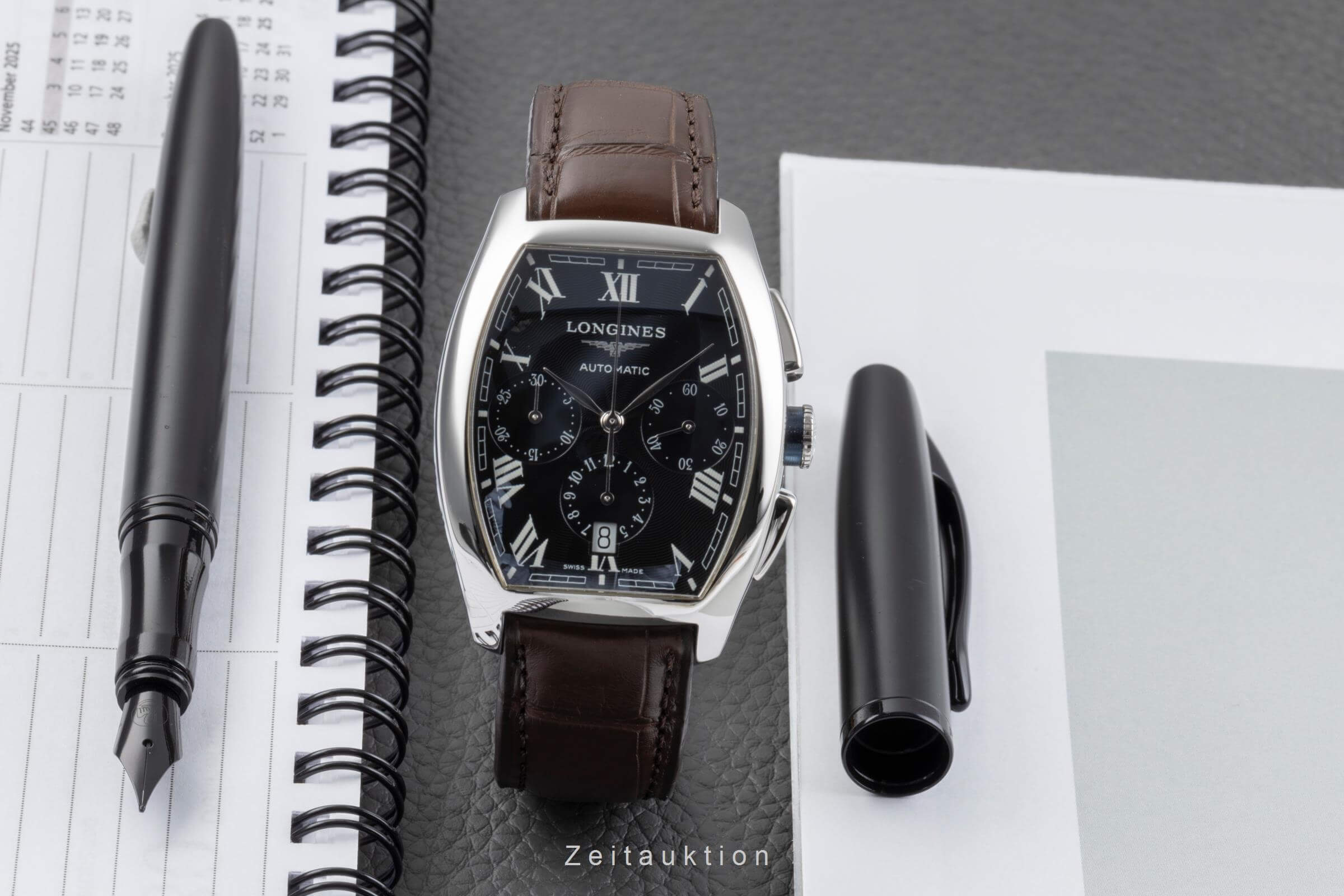 Longines Evidenza chronographe acier automatique montre pour hommes L2.643.4  [2502152]