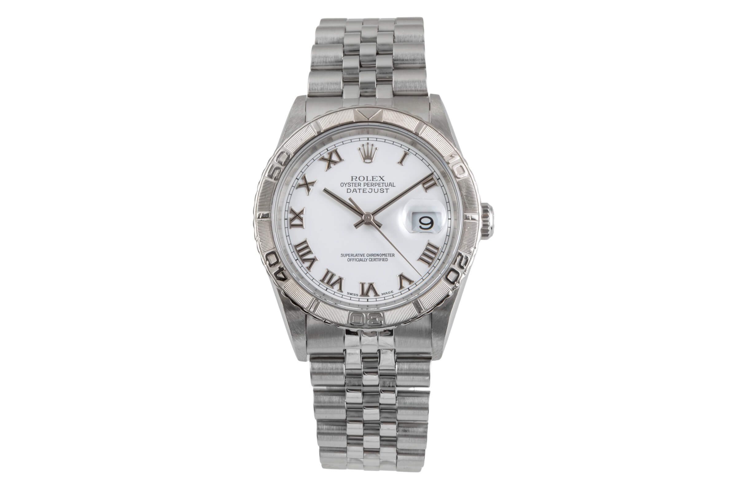 Rolex Datejust Turn-O-Graph acier / or blanc automatique montre pour hommes 16264  [2502154]