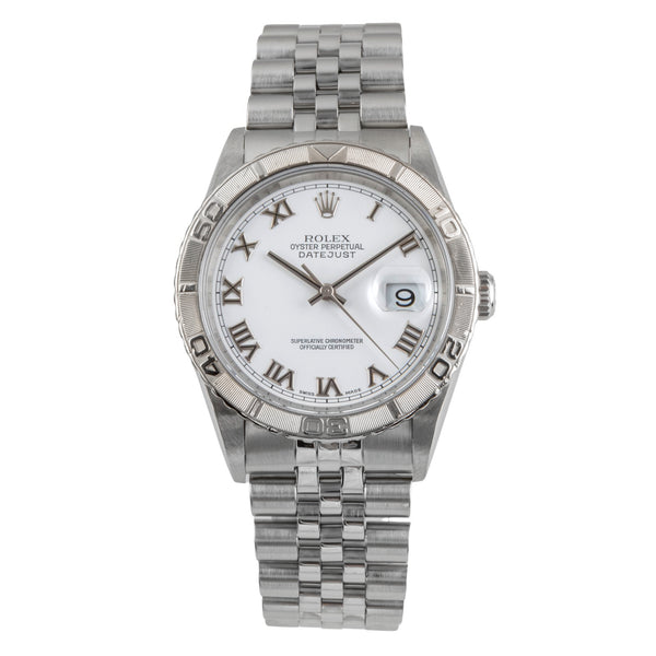 Rolex Datejust Turn-O-Graph acier / or blanc automatique montre pour hommes 16264  [2502154]