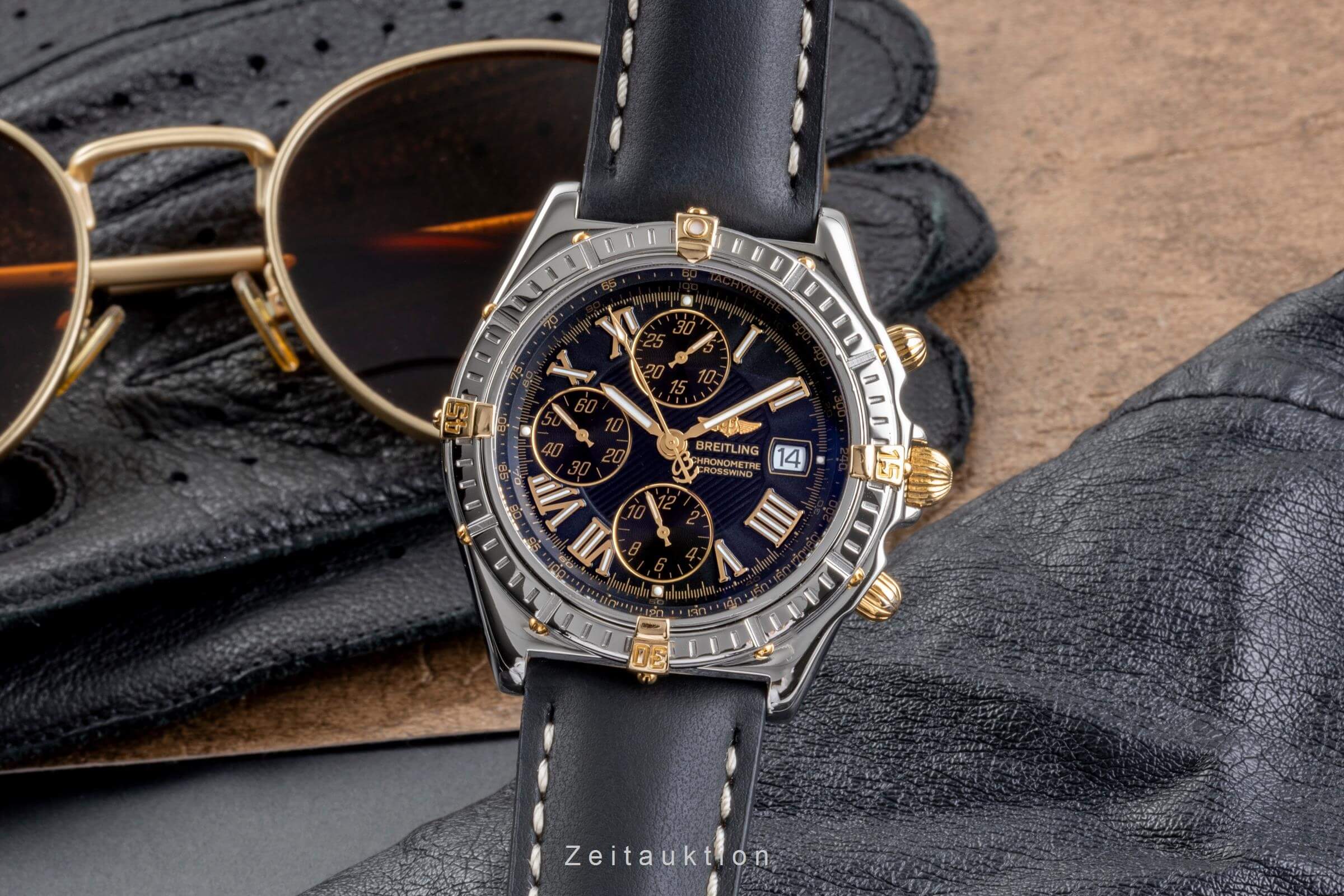 Breitling Crosswind cronografo acciaio / oro automatismo orologio da uomo B13355  [2502156]