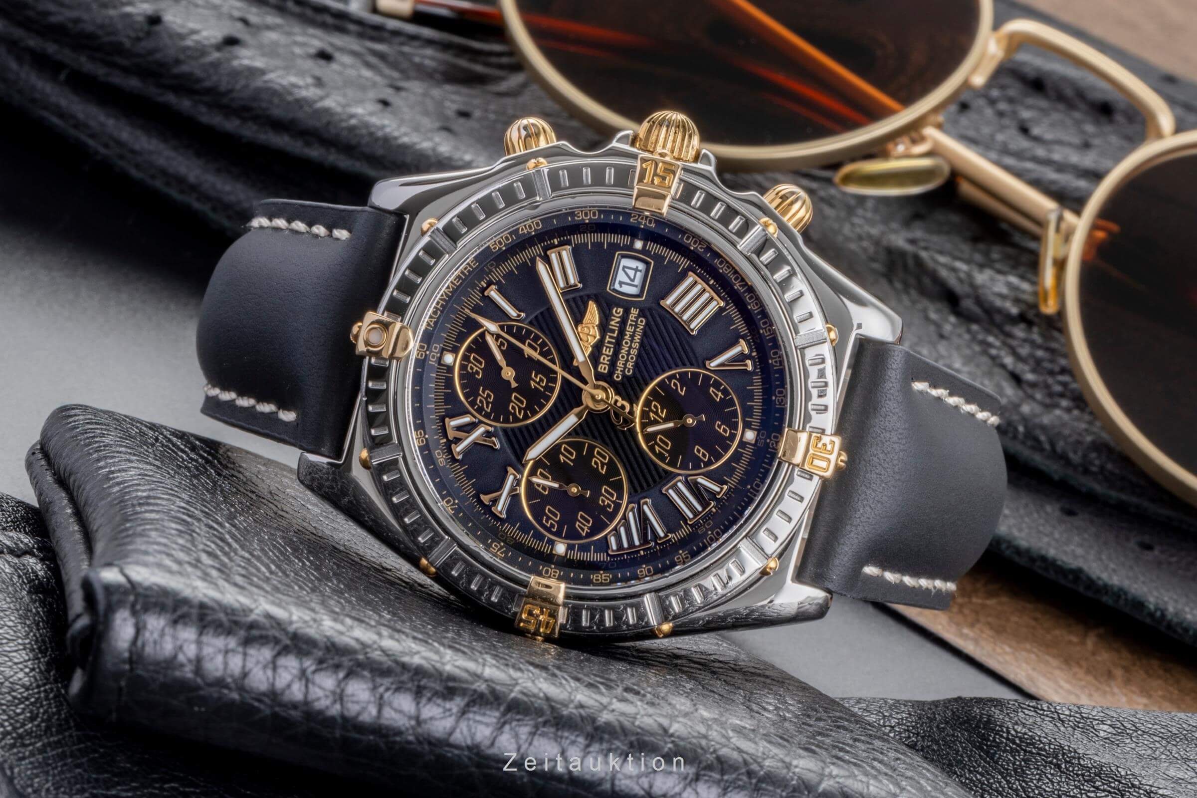 Breitling Crosswind cronografo acciaio / oro automatismo orologio da uomo B13355  [2502156]